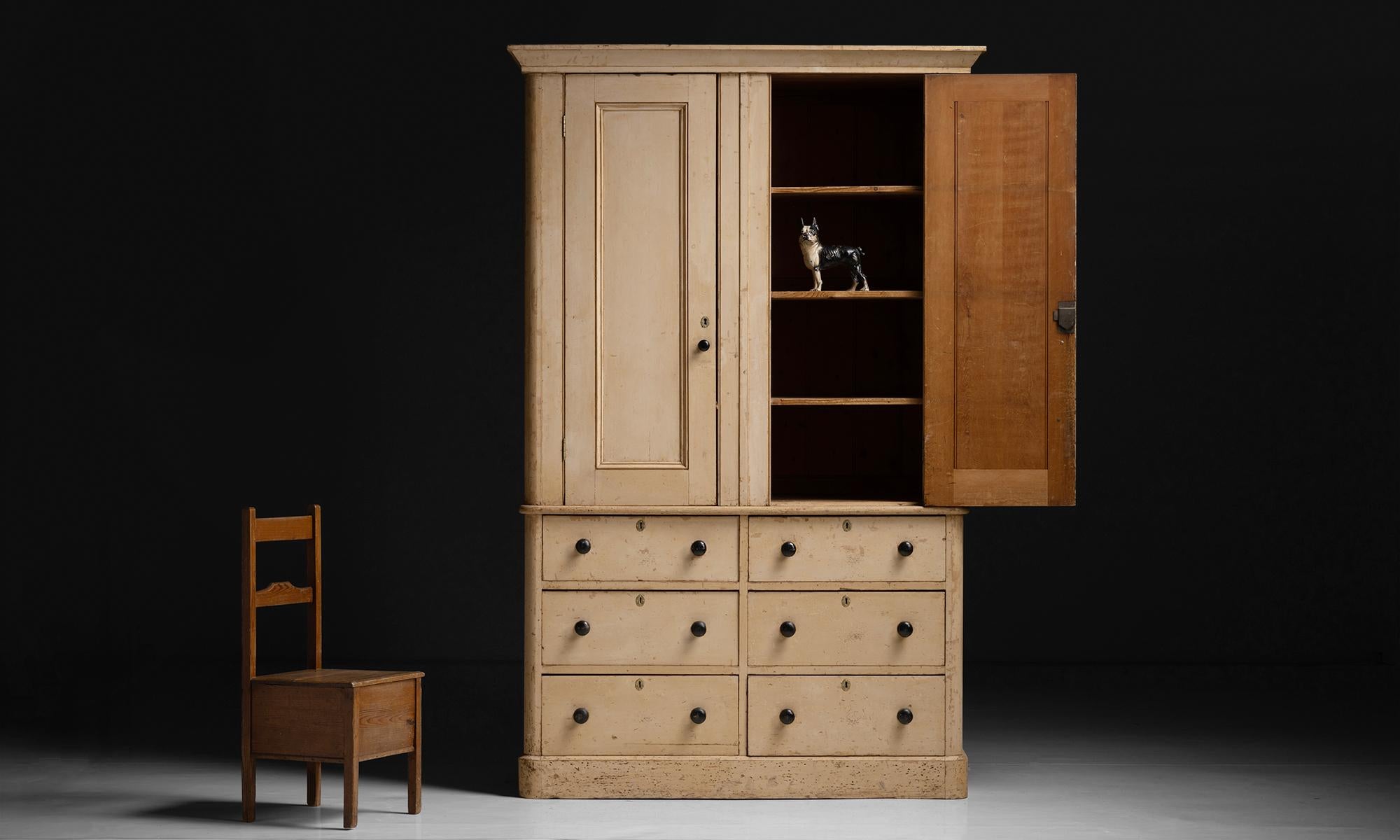 English Massive Housekeepers Cupboard, England circa 1840 For Sale