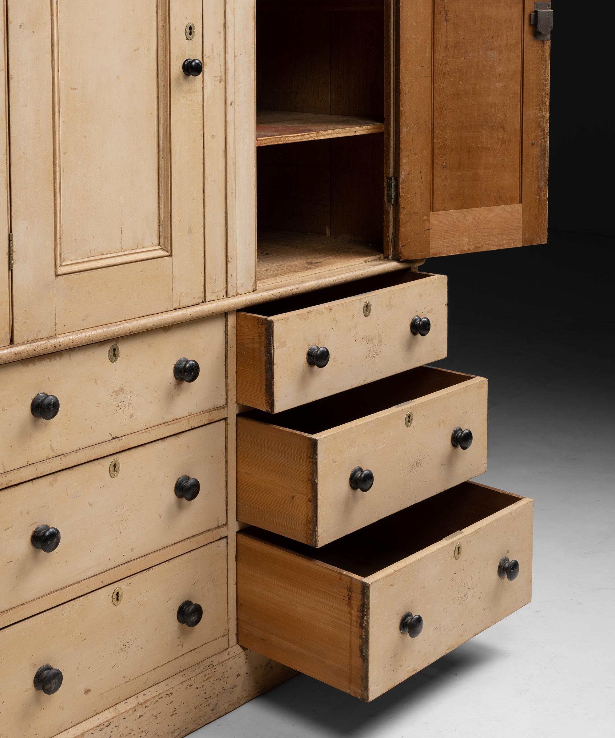 Mid-19th Century Massive Housekeepers Cupboard, England circa 1840 For Sale