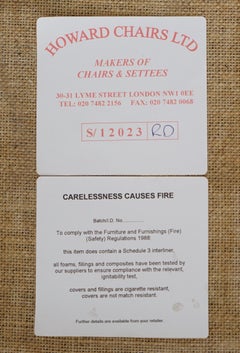 MASSIVE HOWOW & SONS'S WIMBOURNE THREE SEAT CUSHION ARM SOFA 257X122CM