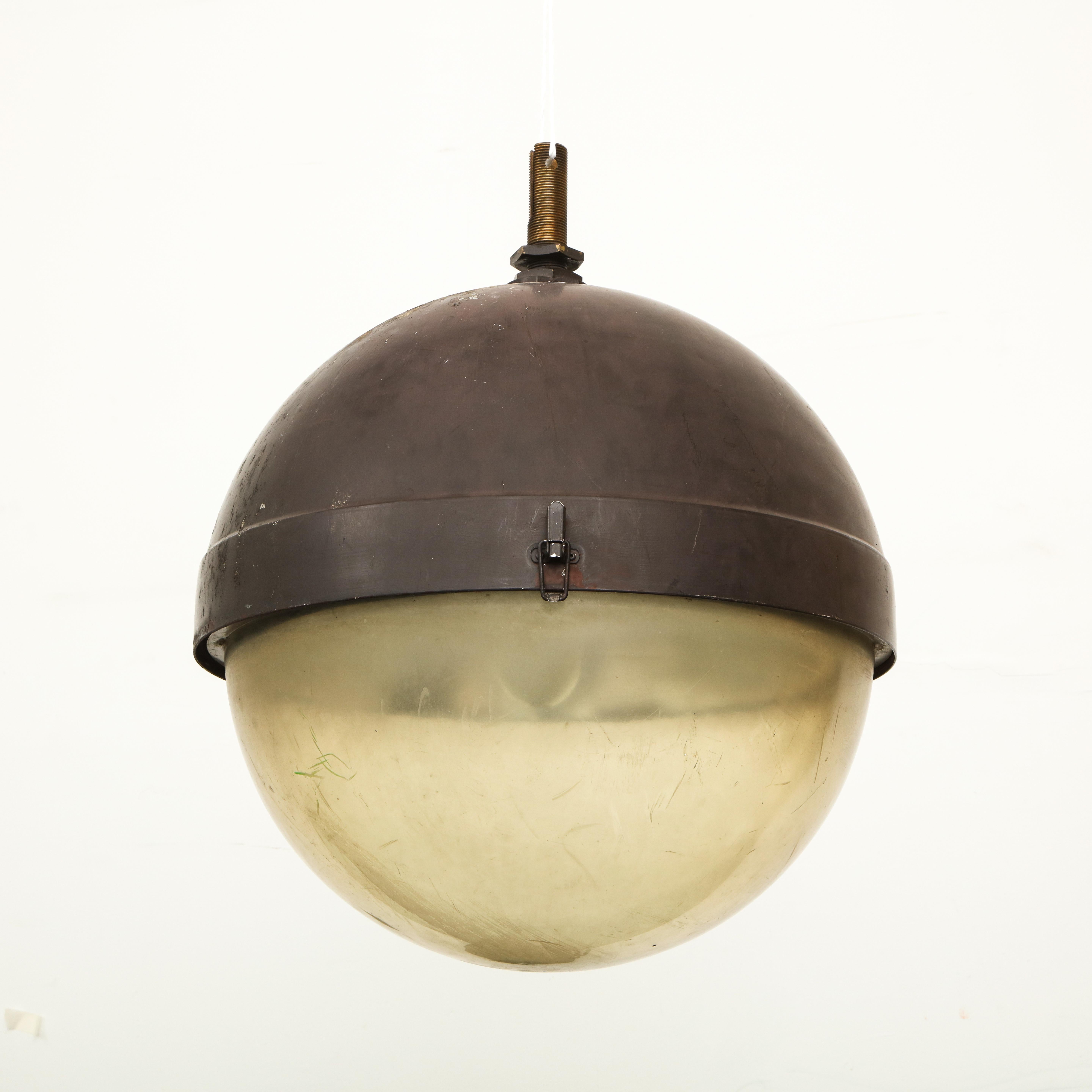 Massive Single Industrial French Freeway Pendant Light For Sale 5