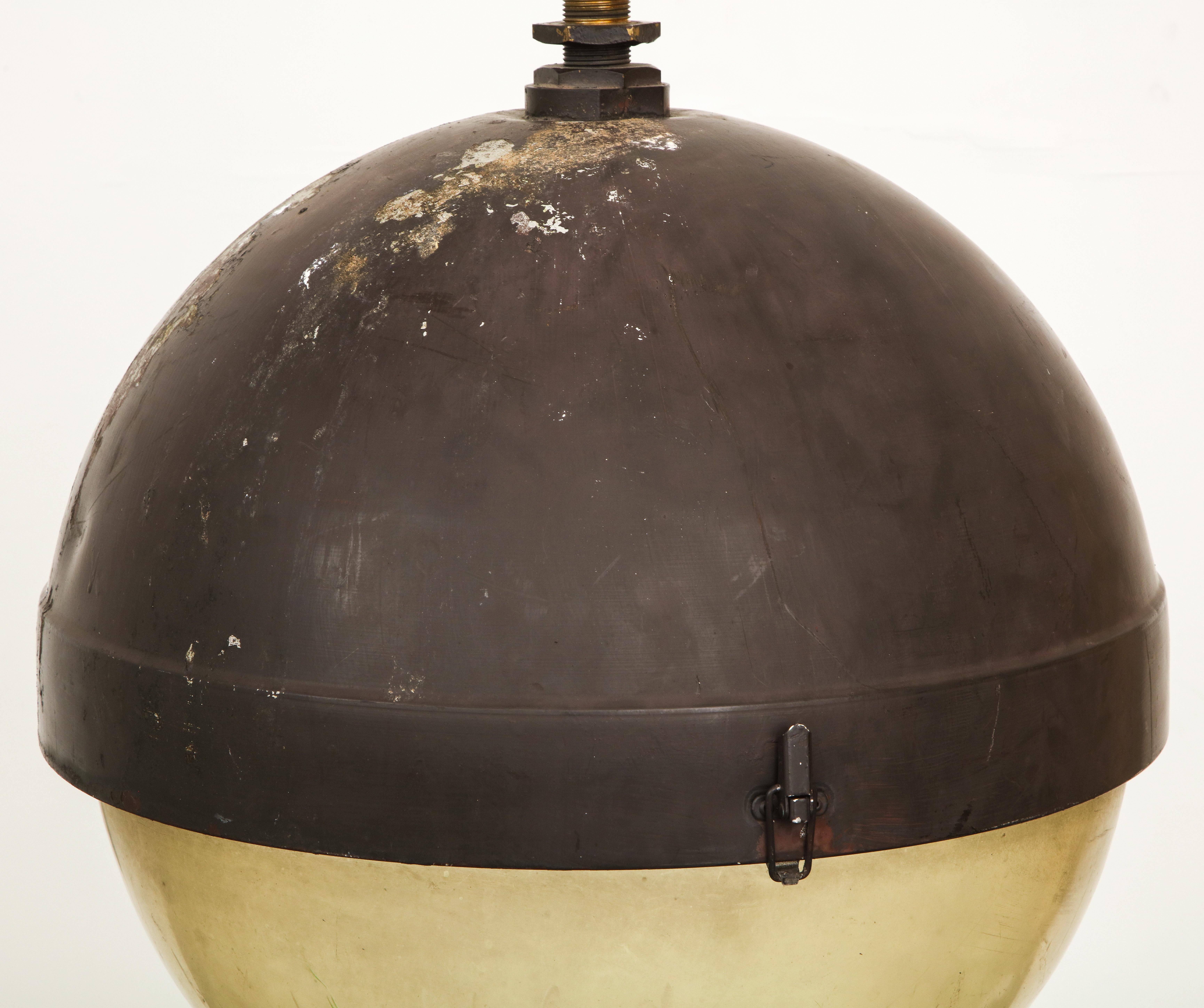 Massive Single Industrial French Freeway Pendant Light For Sale 6
