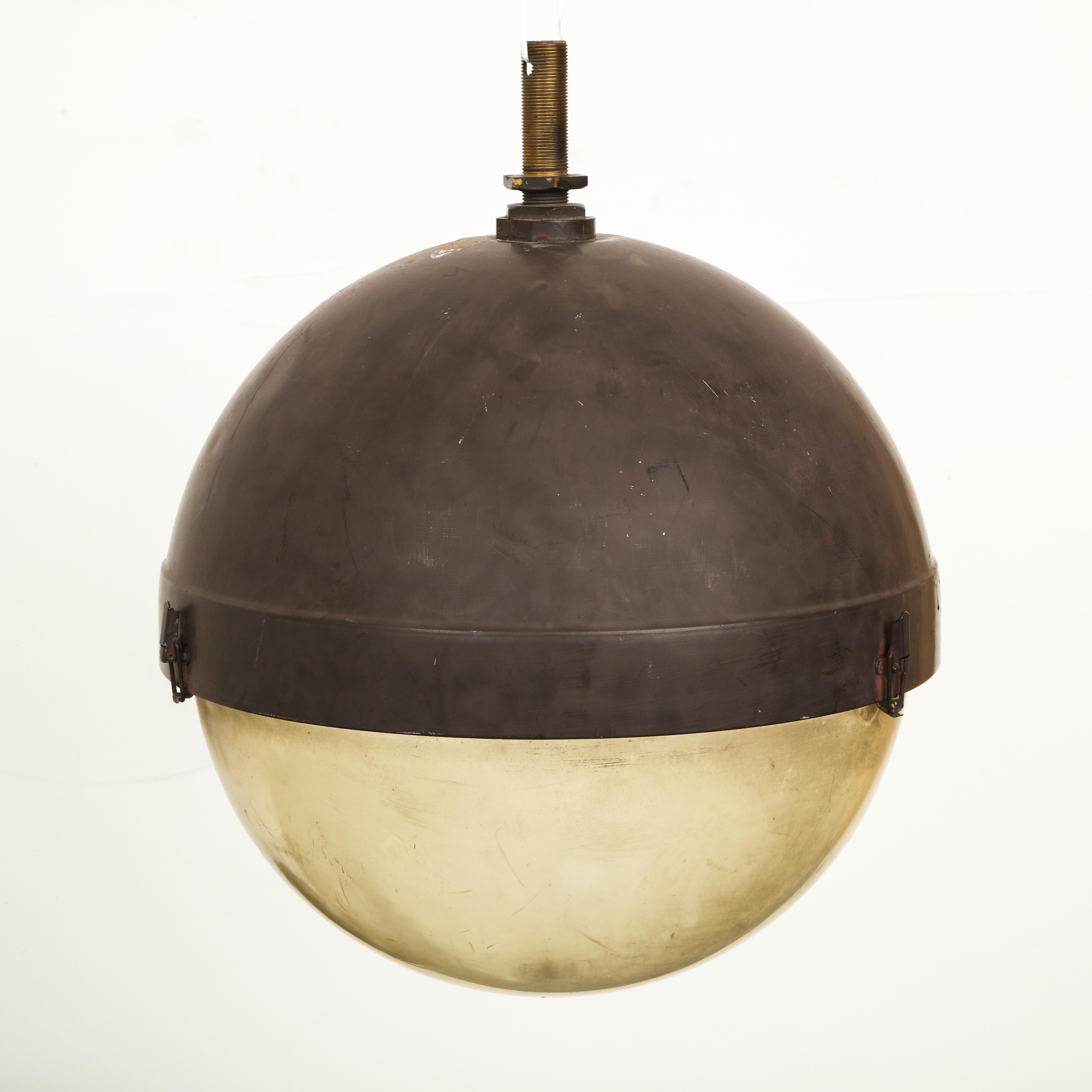 Massive Single Industrial French Freeway Pendant Light For Sale 12