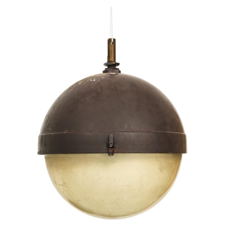 French industrial freeway pendant lights, 1960s, offered by FERRER