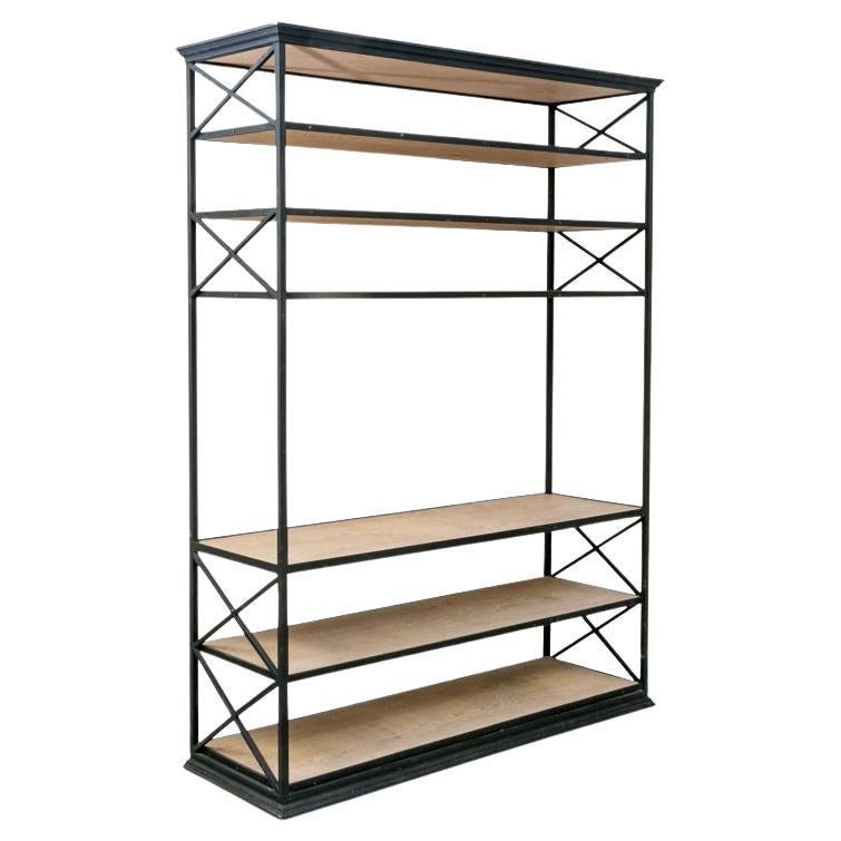 Metal macizo de estilo industrial  Y Expositor De Madera