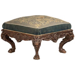 Antique Massive, Irish, 19th Century Square Sectioned Stool