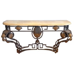 Massive Iron And Stone Console