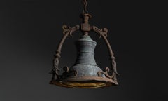 Massive Iron & Copper Pendant, France circa 1880