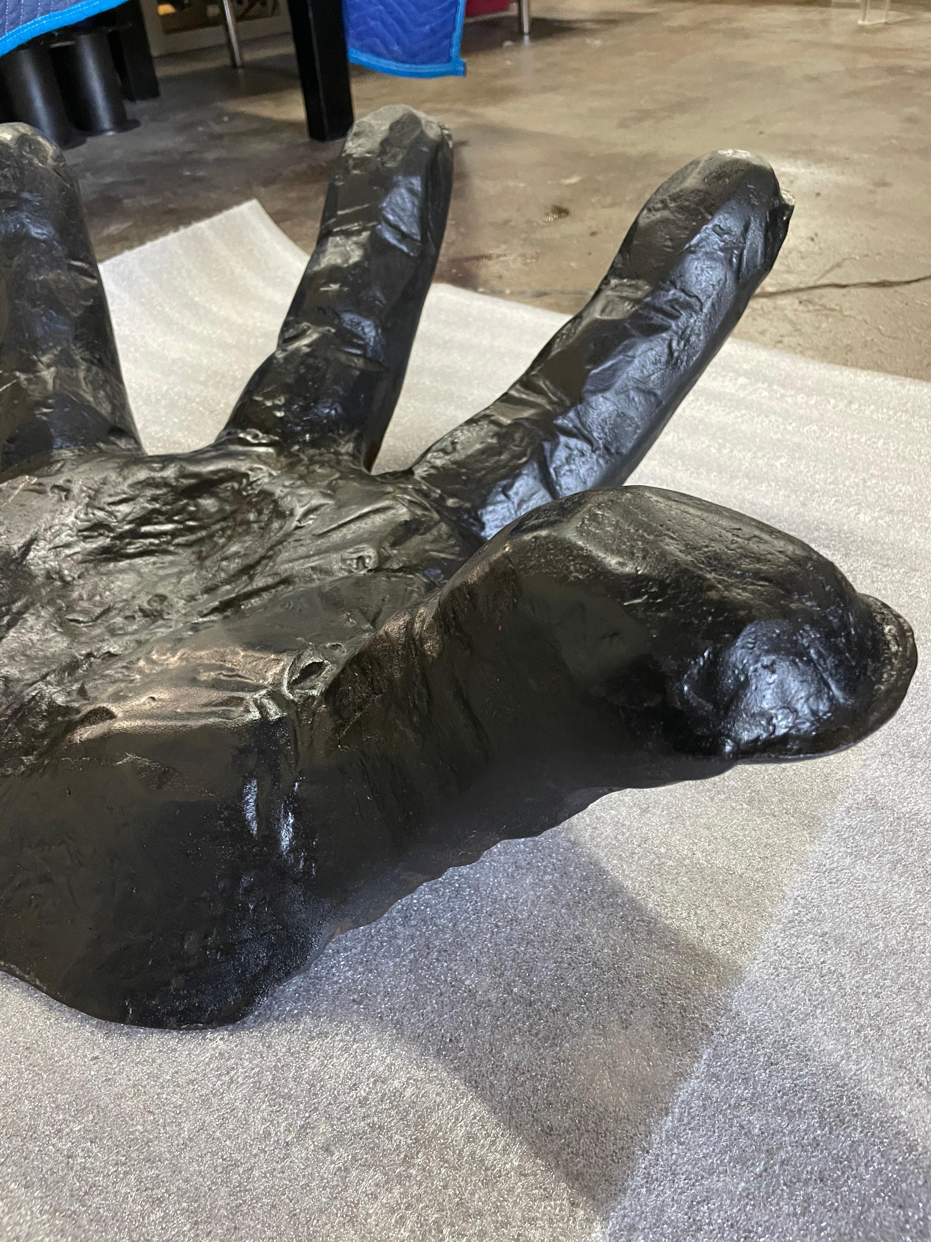 Massive Iron Hand Sculpture 