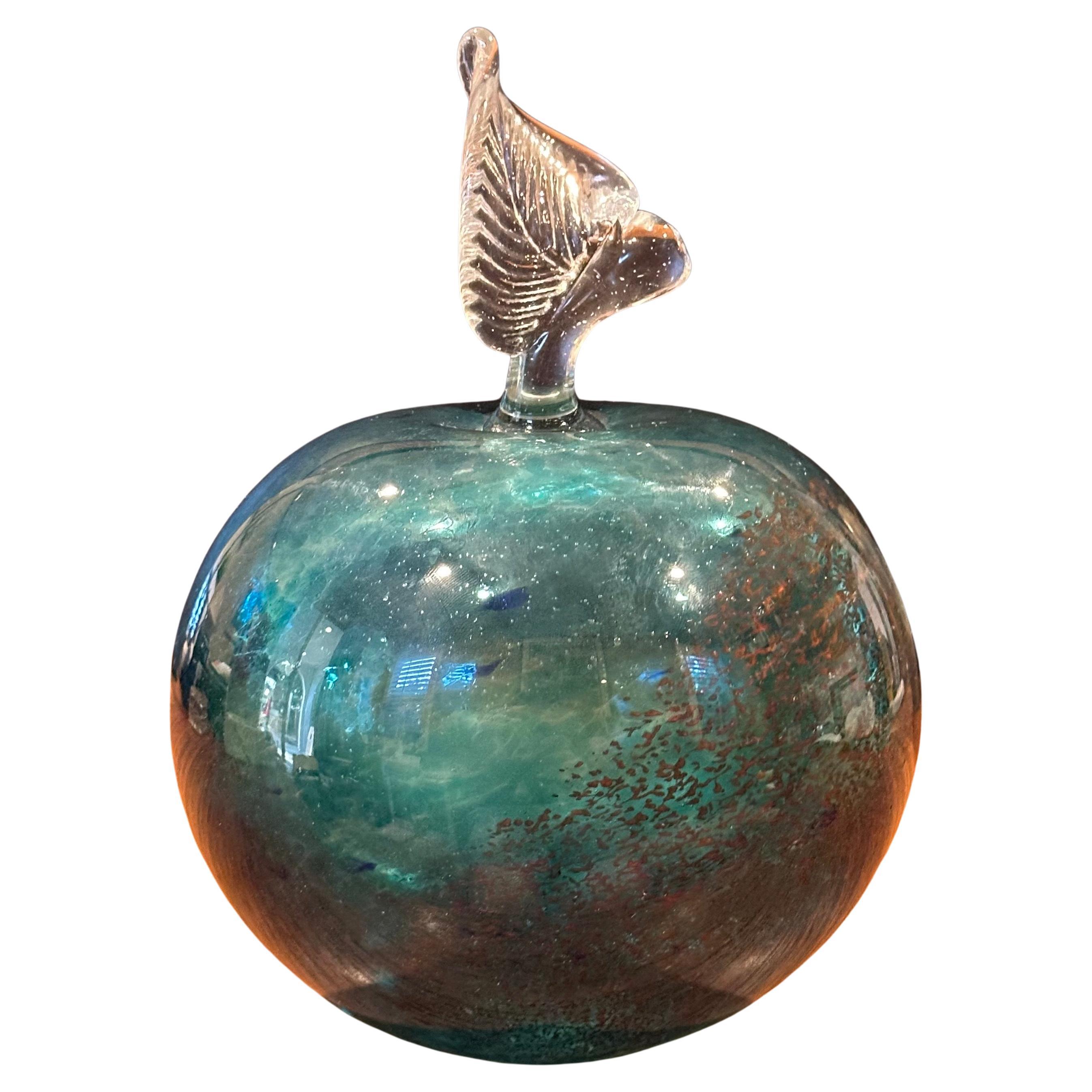 Manzana masiva de cristal artístico italiano de Murano en venta 5