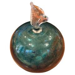 Pomme massive en verre d'art italien par Murano Glass