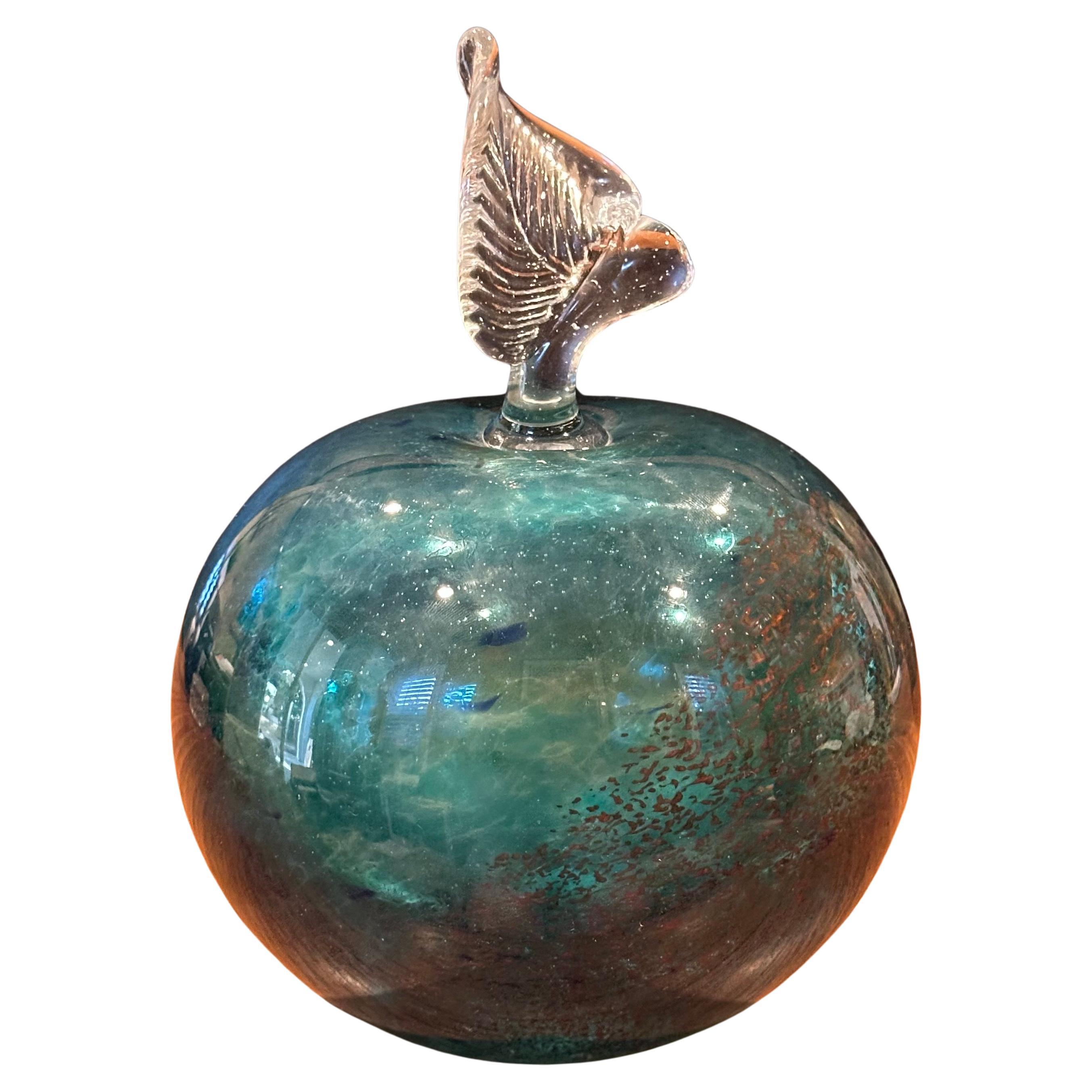 Manzana masiva de cristal artístico italiano de Murano en venta