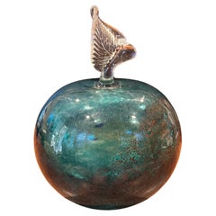 Manzana masiva de cristal artístico italiano de Murano