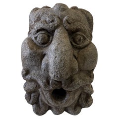 Italienische geschnitzte Skulptur Granit Stone Gargoyle Fountain Head (TWO Available)