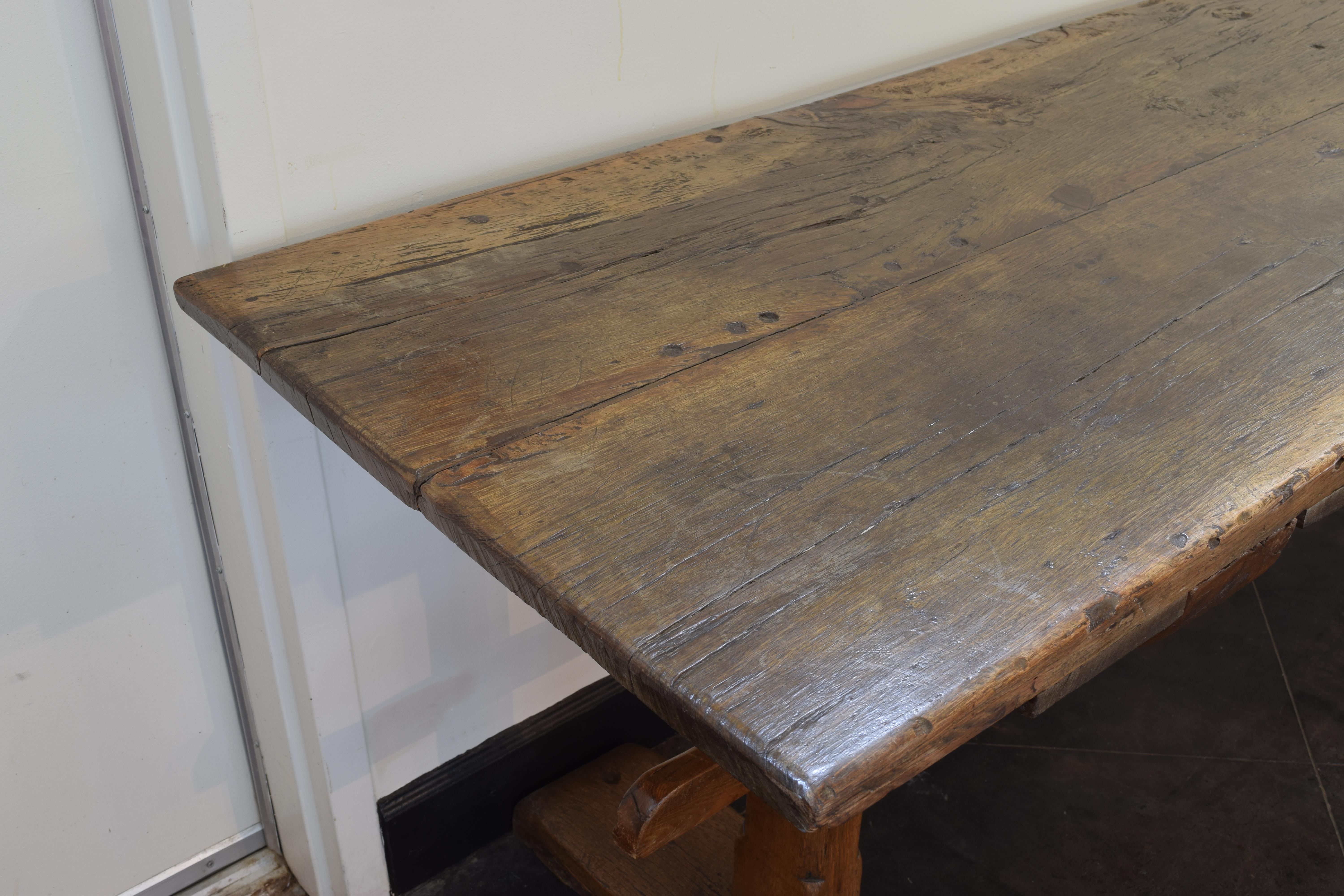 Massive Italian Elmwood Refectory Table from the Mid to Late 16th Century 7