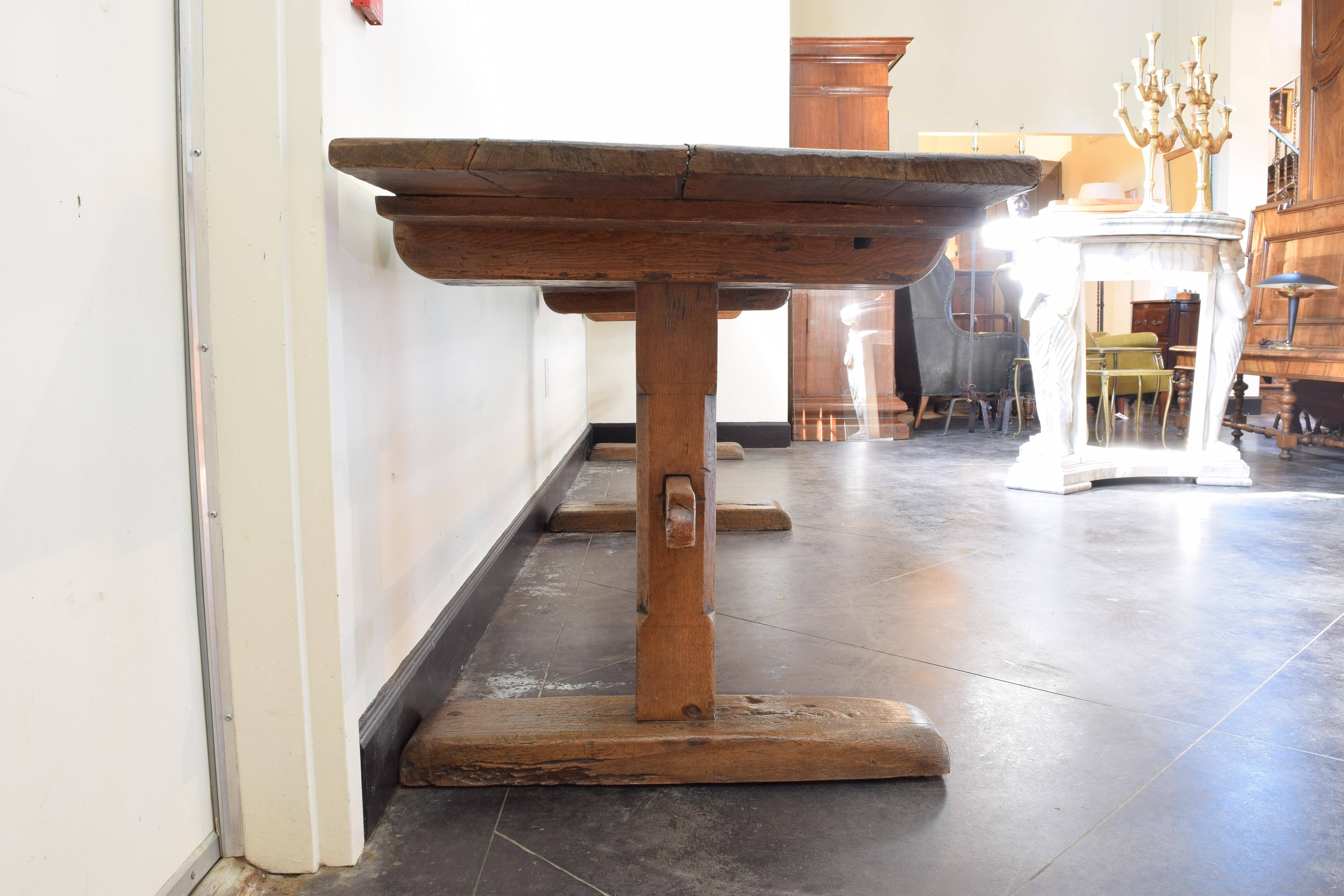 Massive Italian Elmwood Refectory Table from the Mid to Late 16th Century In Excellent Condition In Atlanta, GA