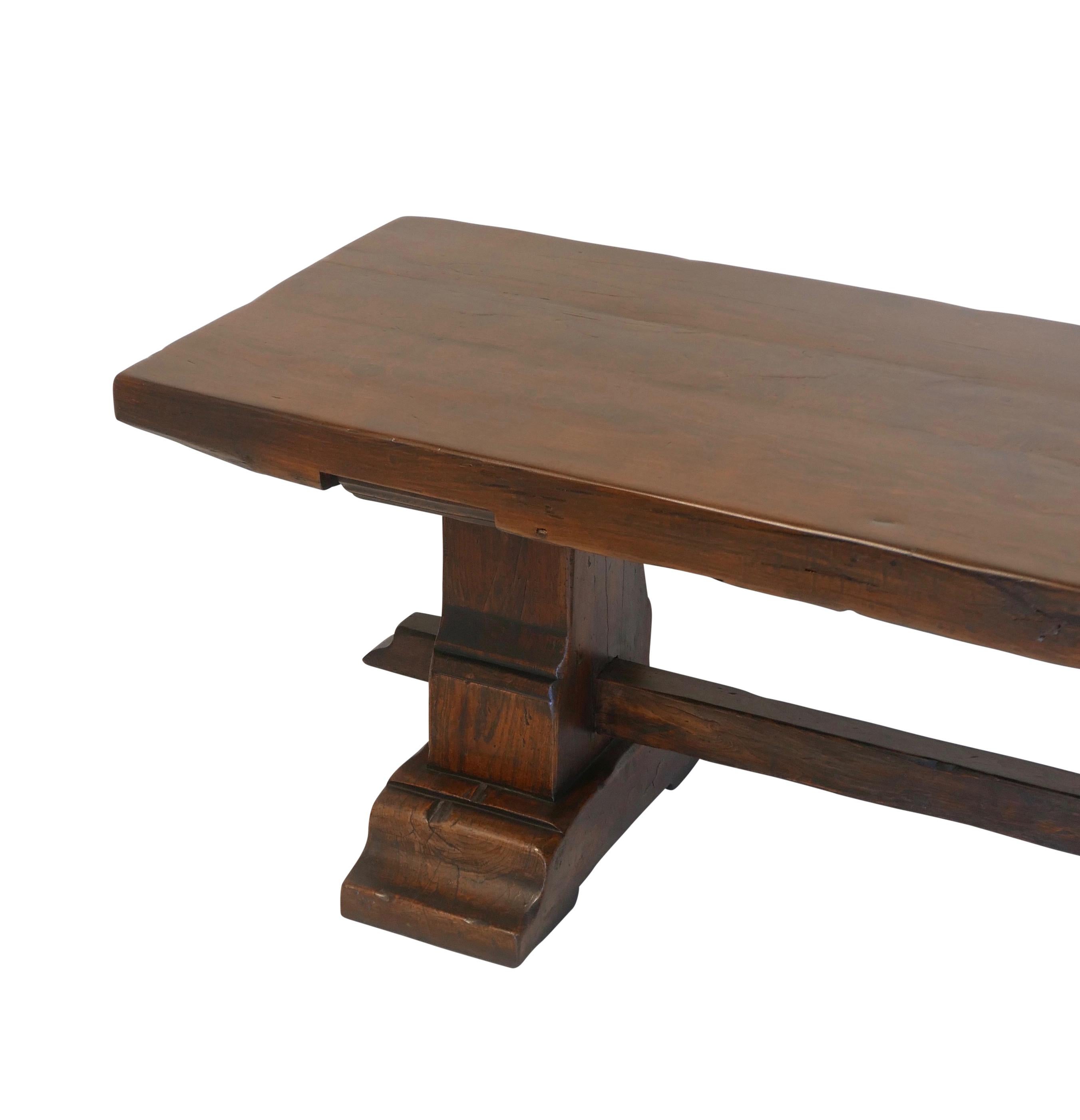 Massive Italian Oak Refractory Table, 18th Century Style For Sale 2