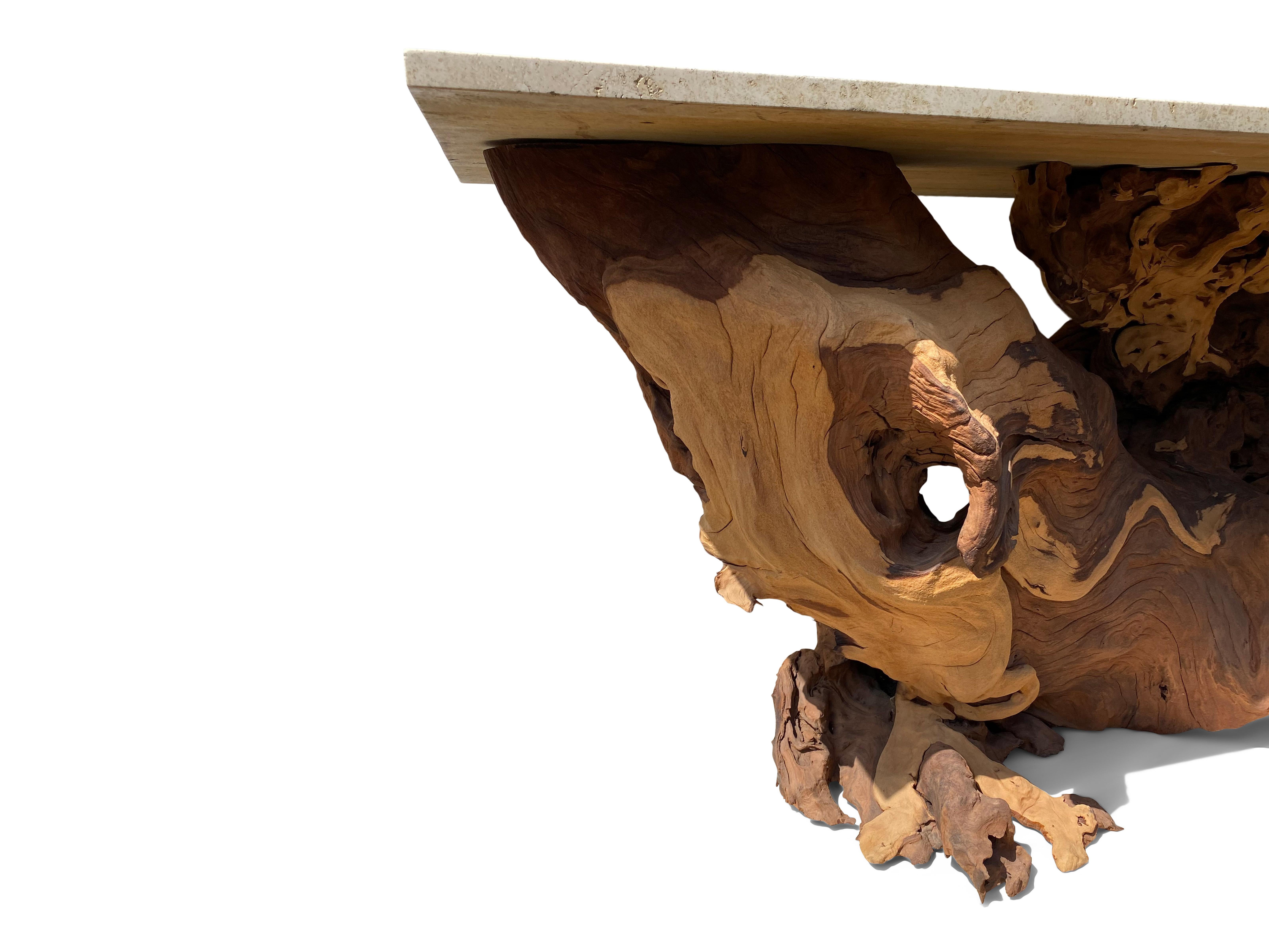 Massive Jacaranda Teak Root Dining Console Table 7