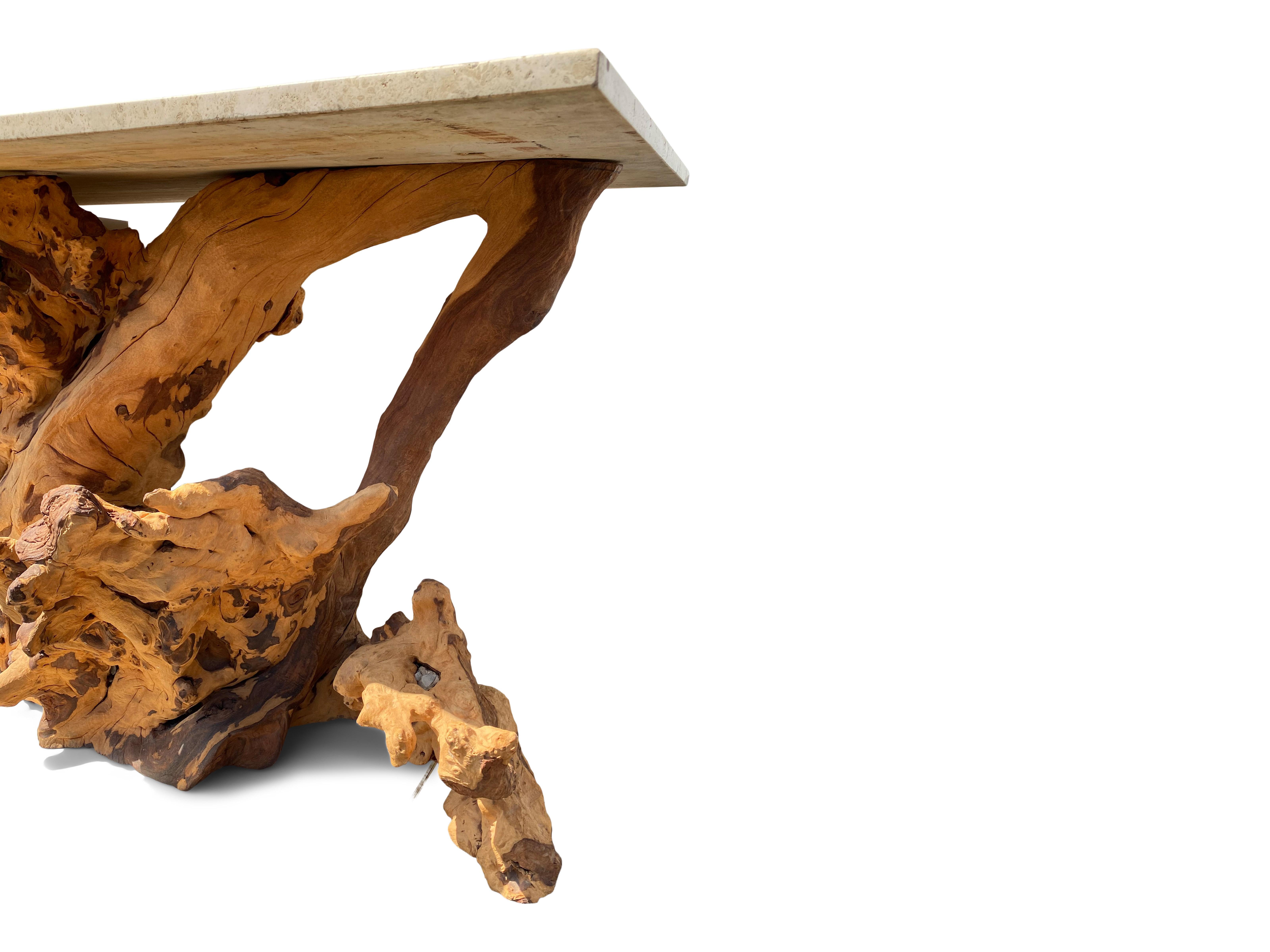 Massive Jacaranda Teak Root Dining Console Table 9