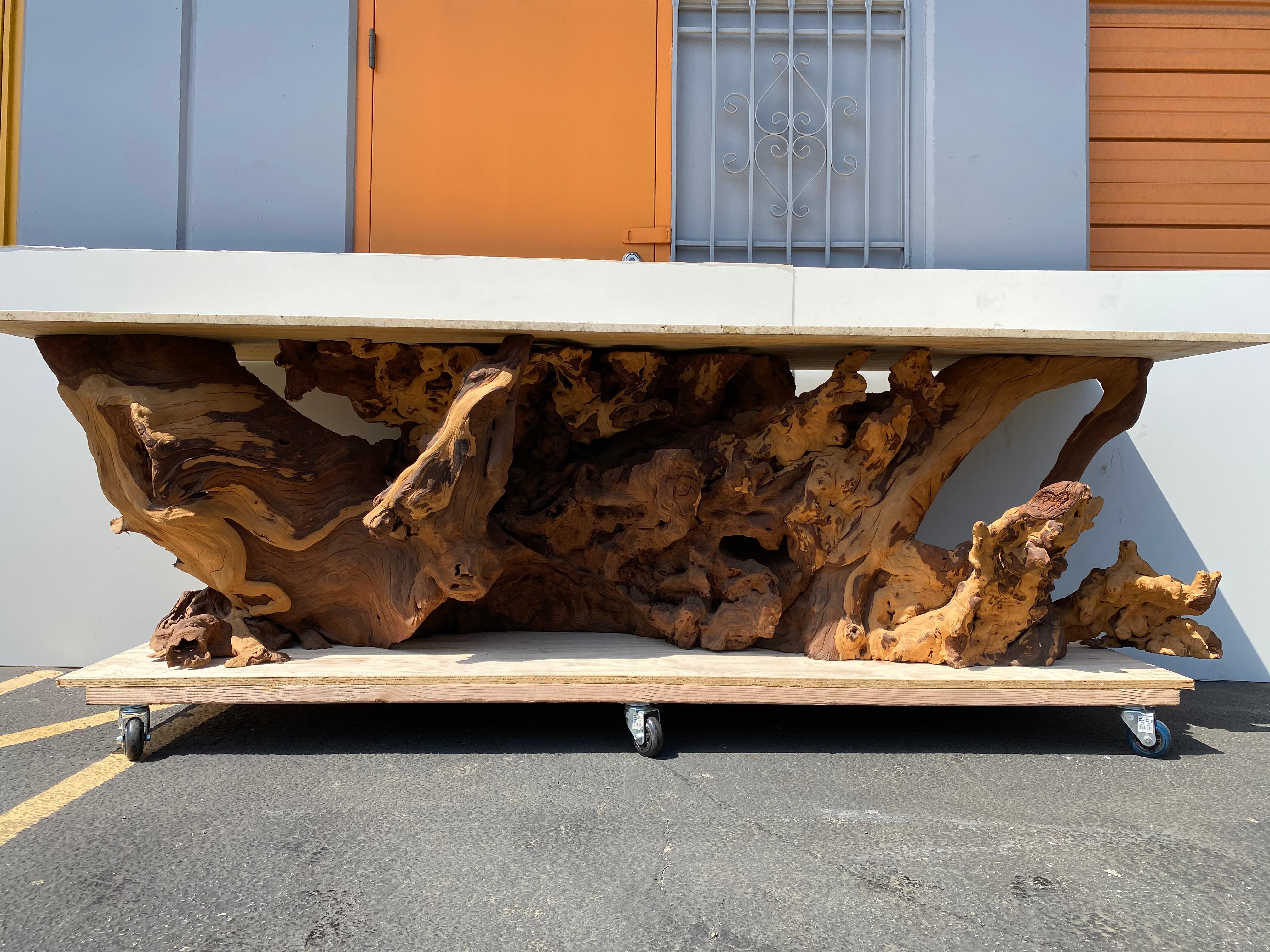 Massive Jacaranda Teak Root Dining Console Table 11