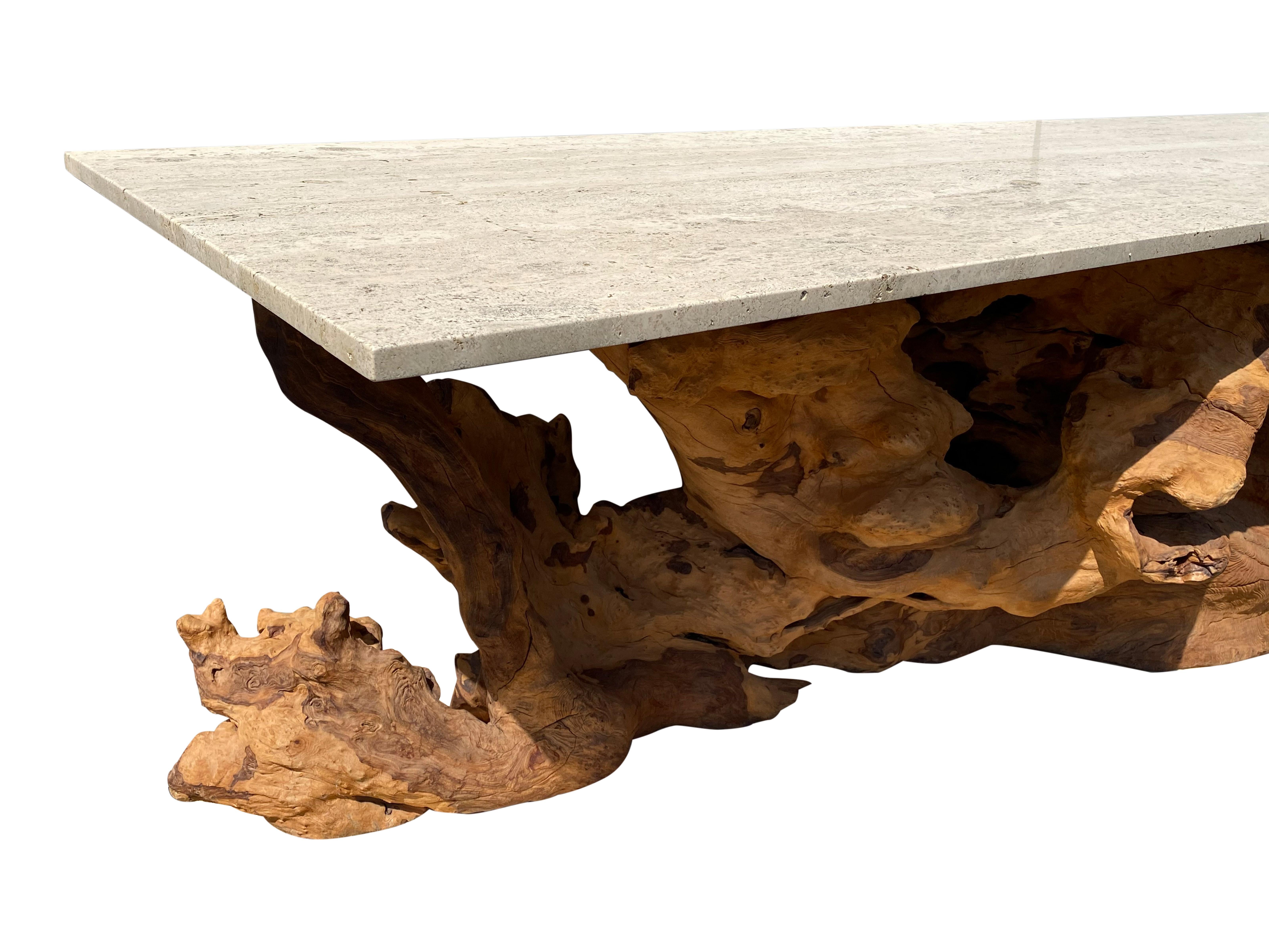 Massive Jacaranda Teak Root Dining Console Table 2