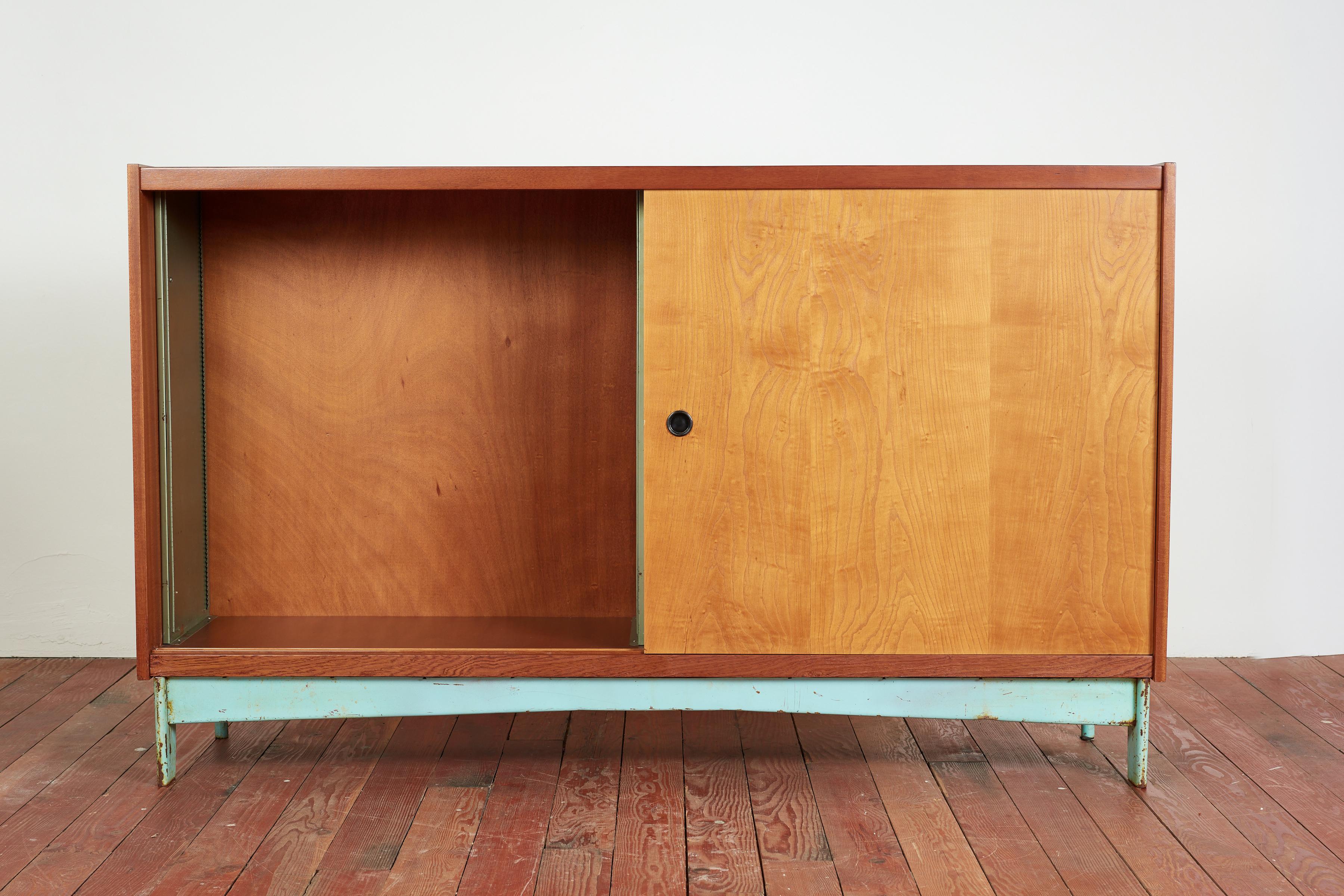 Massive Jean Prouve Style Cabinet In Good Condition For Sale In Beverly Hills, CA