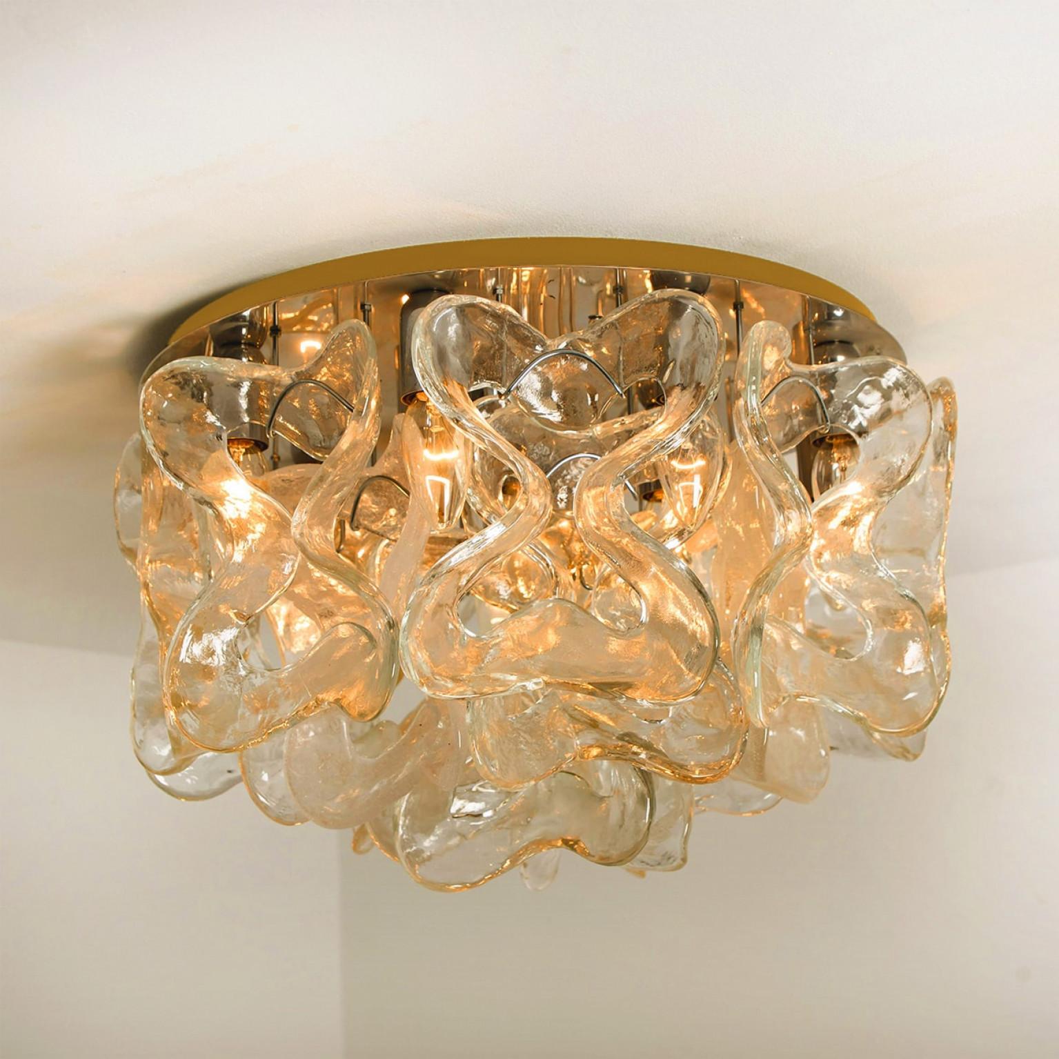 Mid-Century Modern Massive J.T. Lustre en verre Murano 