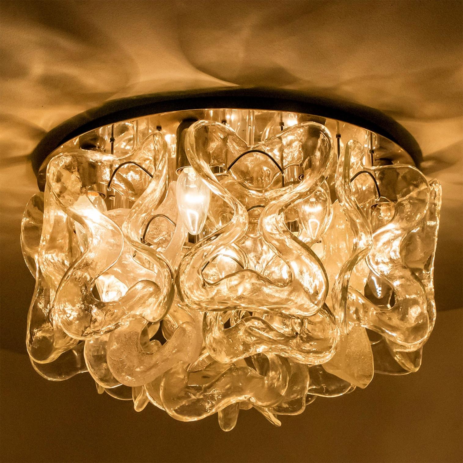 Émaillé Massive J.T. Lustre en verre Murano 