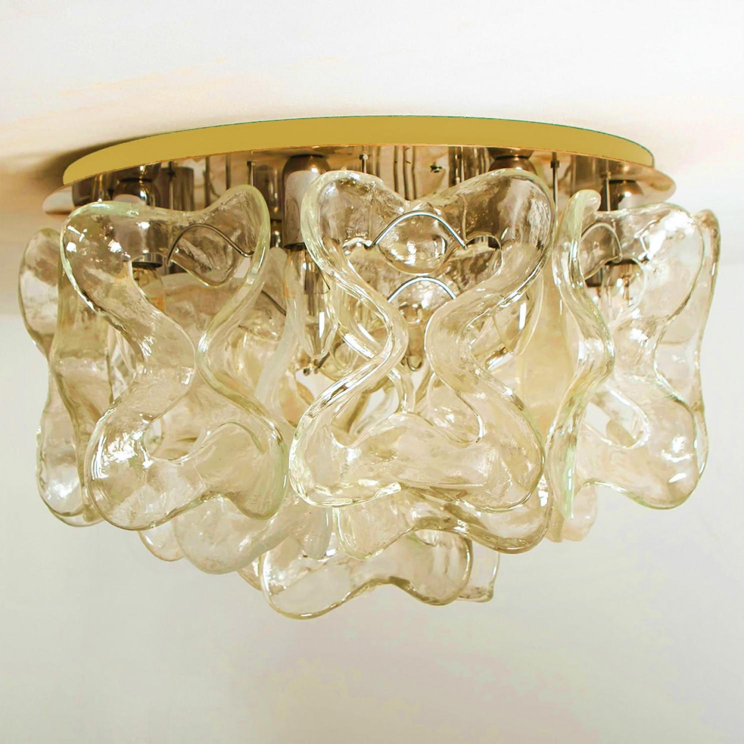 20ième siècle Massive J.T. Lustre en verre Murano 