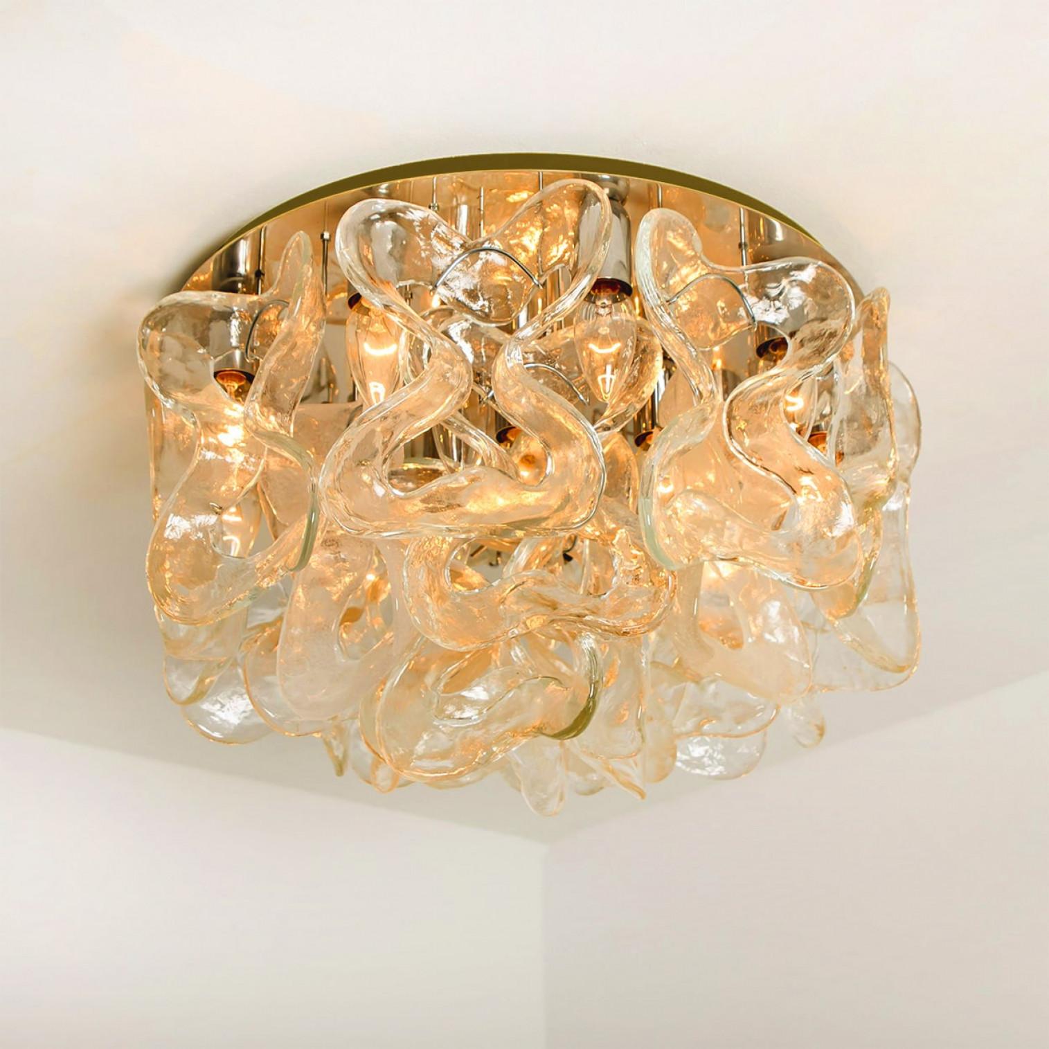Massive J.T. Lustre en verre Murano 