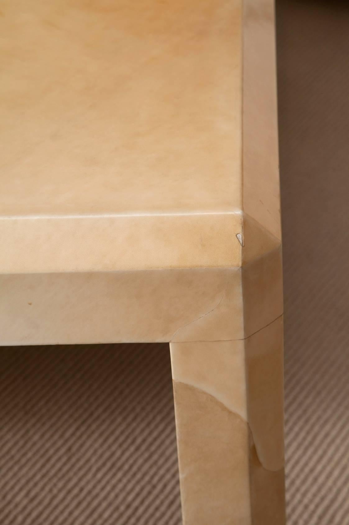 Massive Karl Springer Tri-Color Goatskin Coffee Table 3
