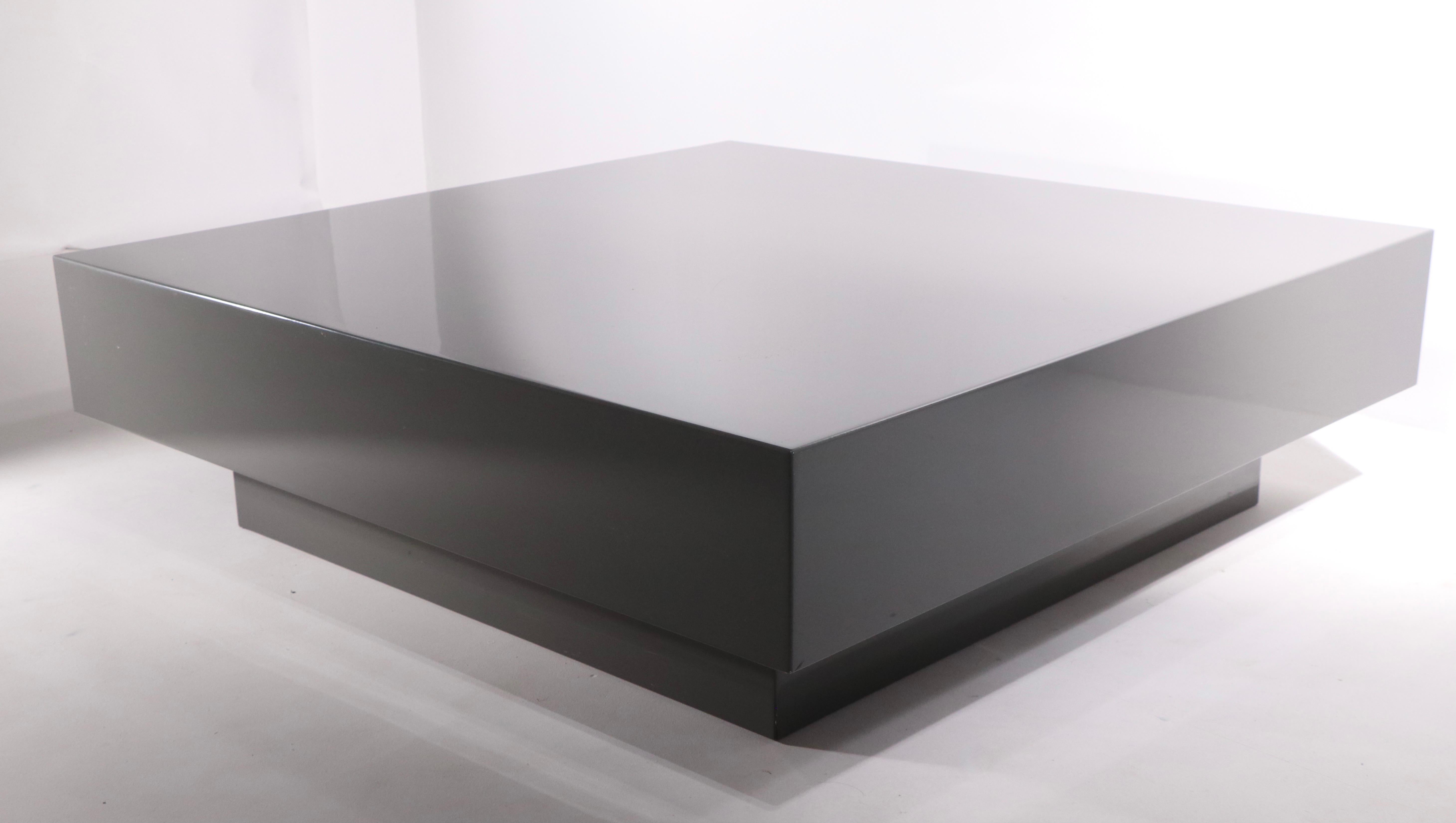 Post-Modern Massive Lacquered Postmodern Coffee Table
