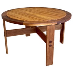 Grande e raro tavolo da pranzo di Lou Hodges California Design in noce e Oak