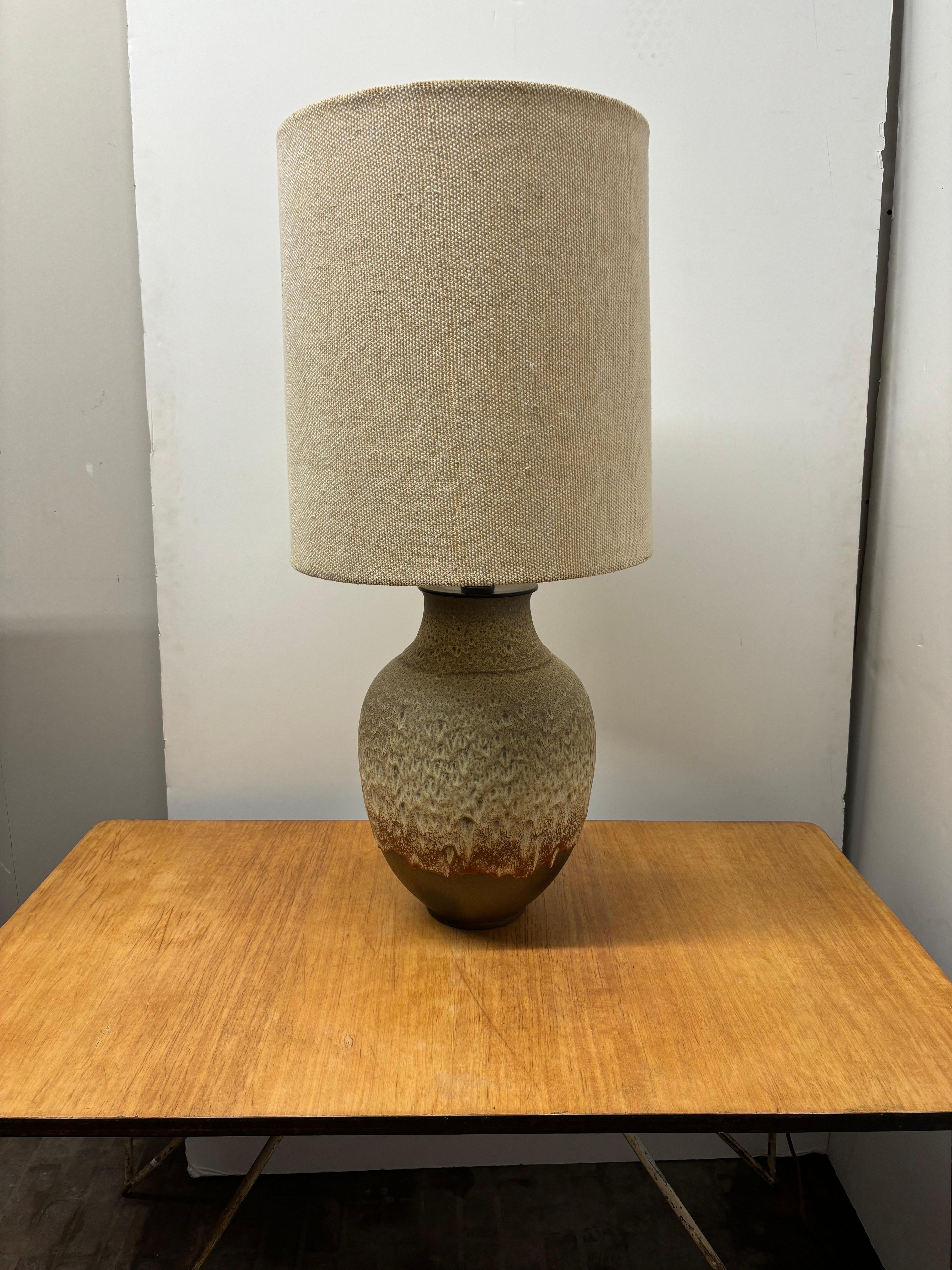 Massive Lava Flow Ceramic Table Lamp For Sale 4