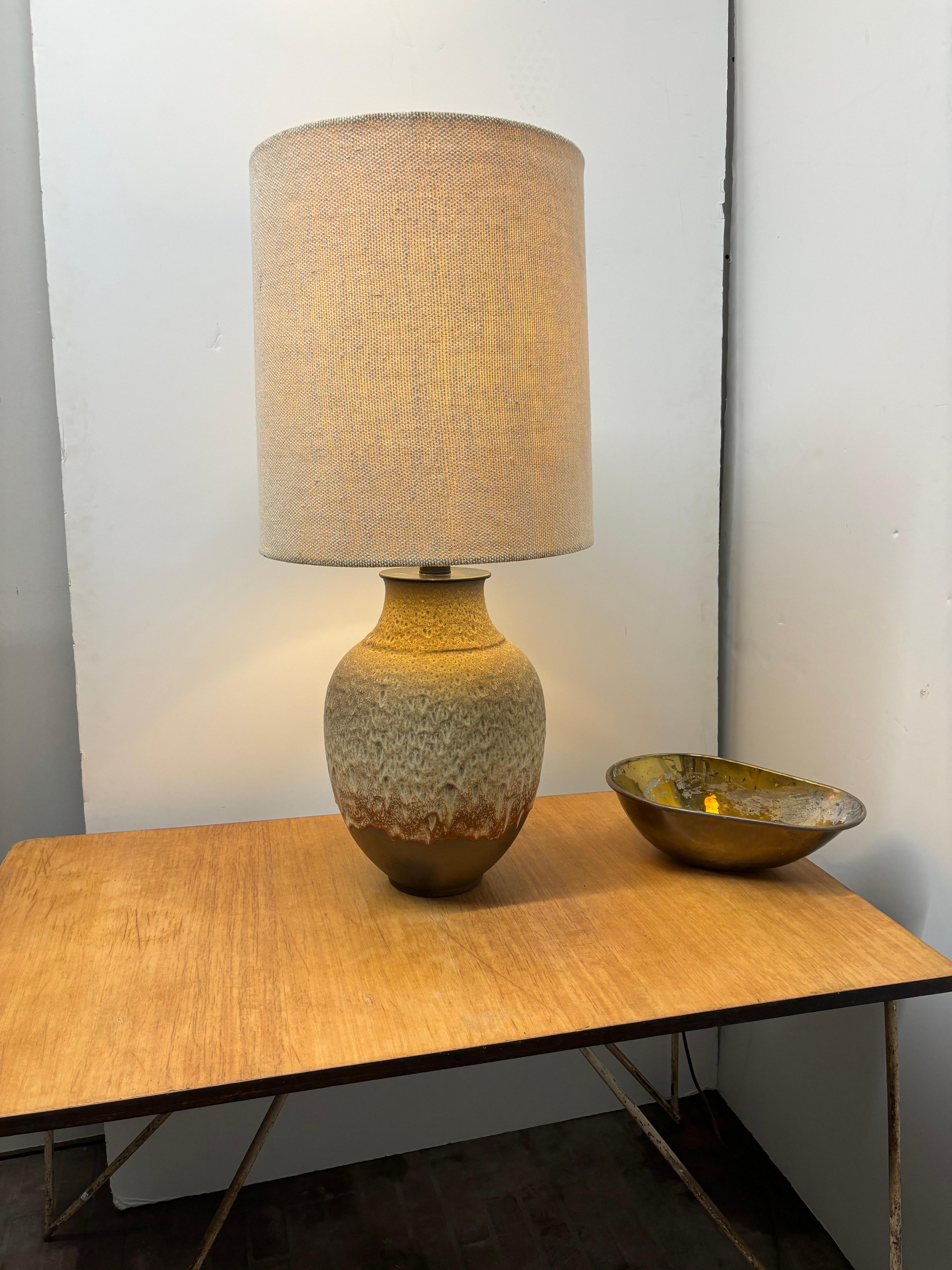 Massive Lava Flow Ceramic Table Lamp For Sale 5