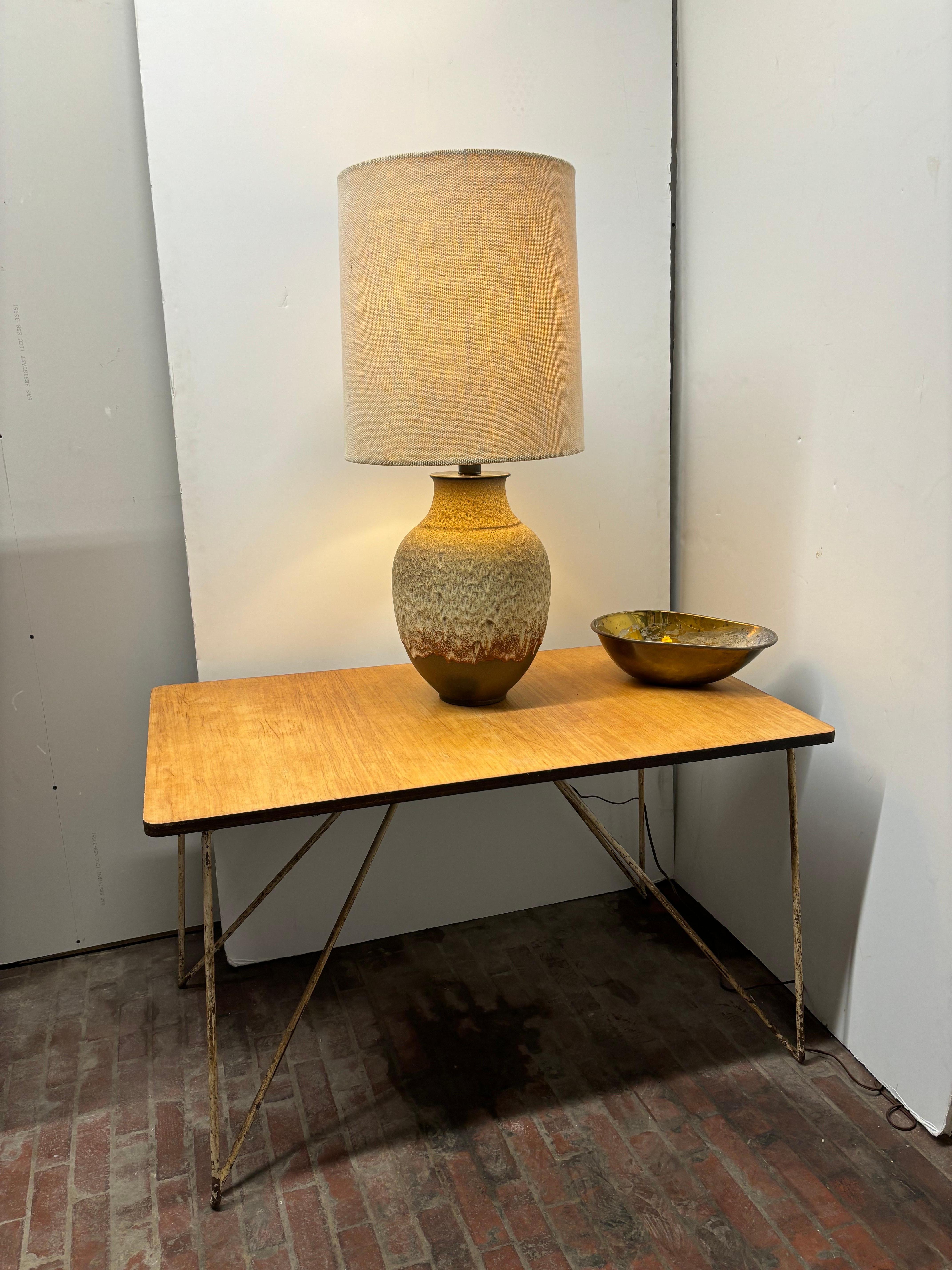Massive Lava Flow Ceramic Table Lamp For Sale 6