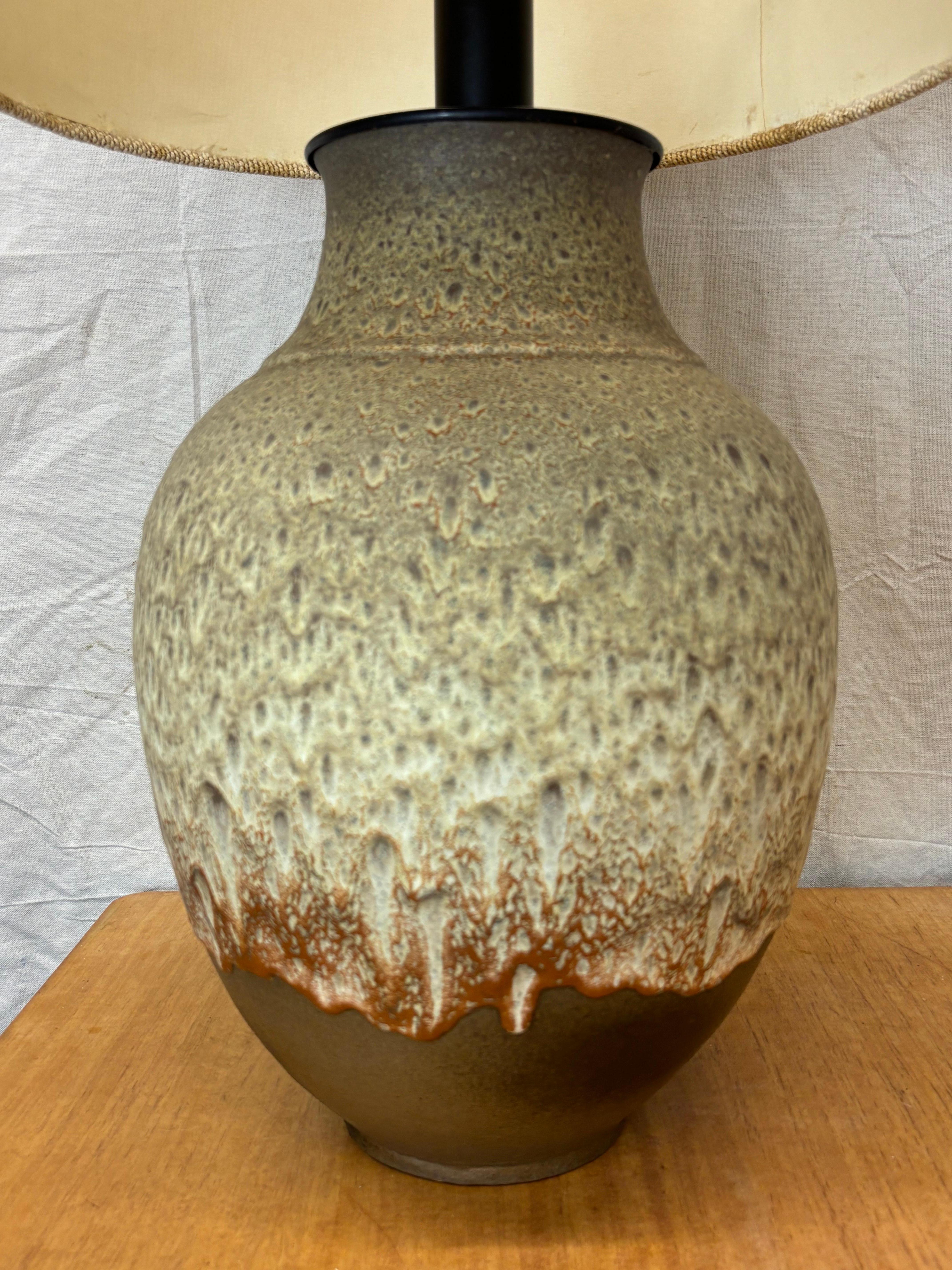 Massive Lava Flow Ceramic Table Lamp For Sale 7