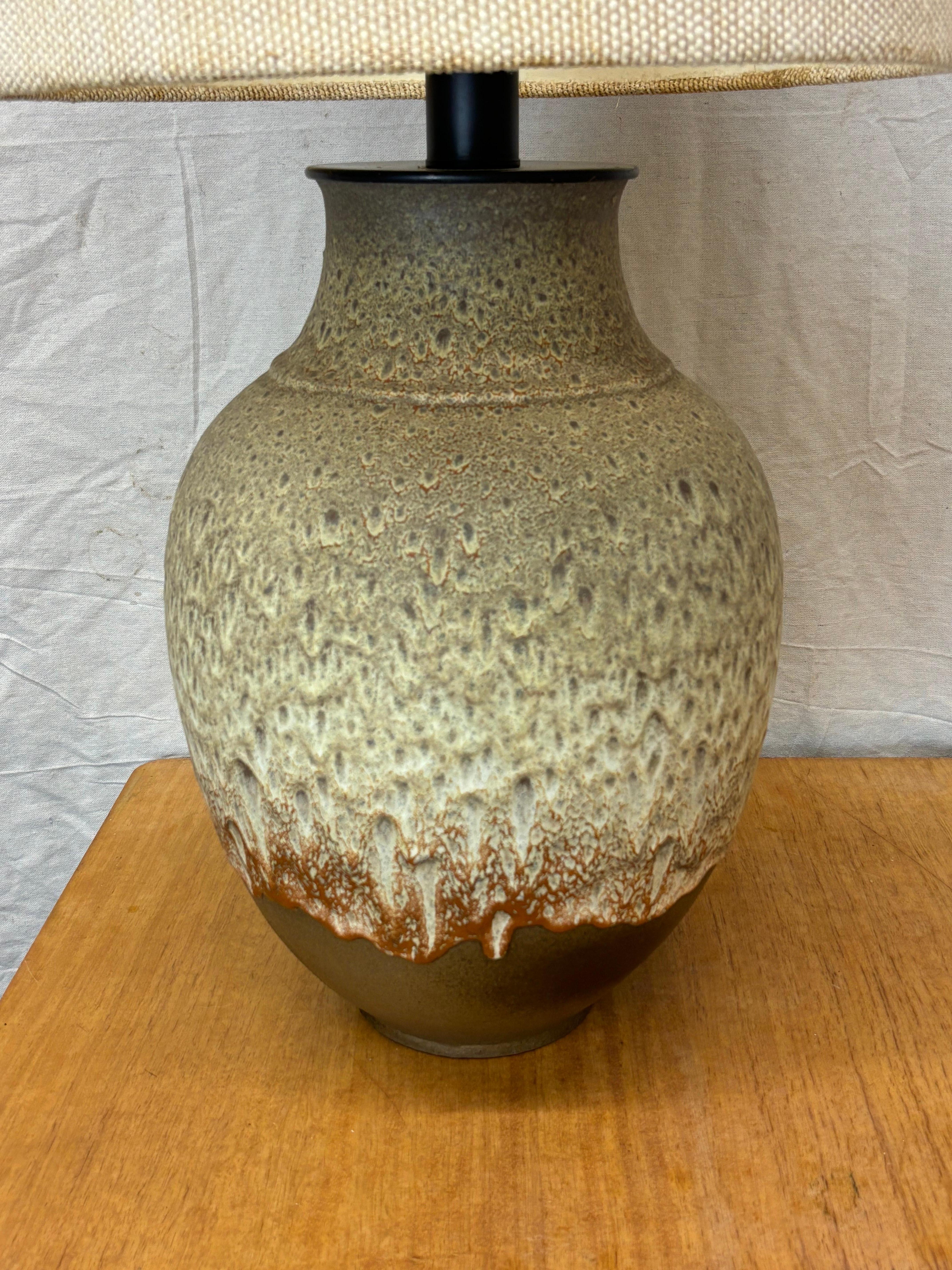 Massive Lava Flow Ceramic Table Lamp For Sale 8