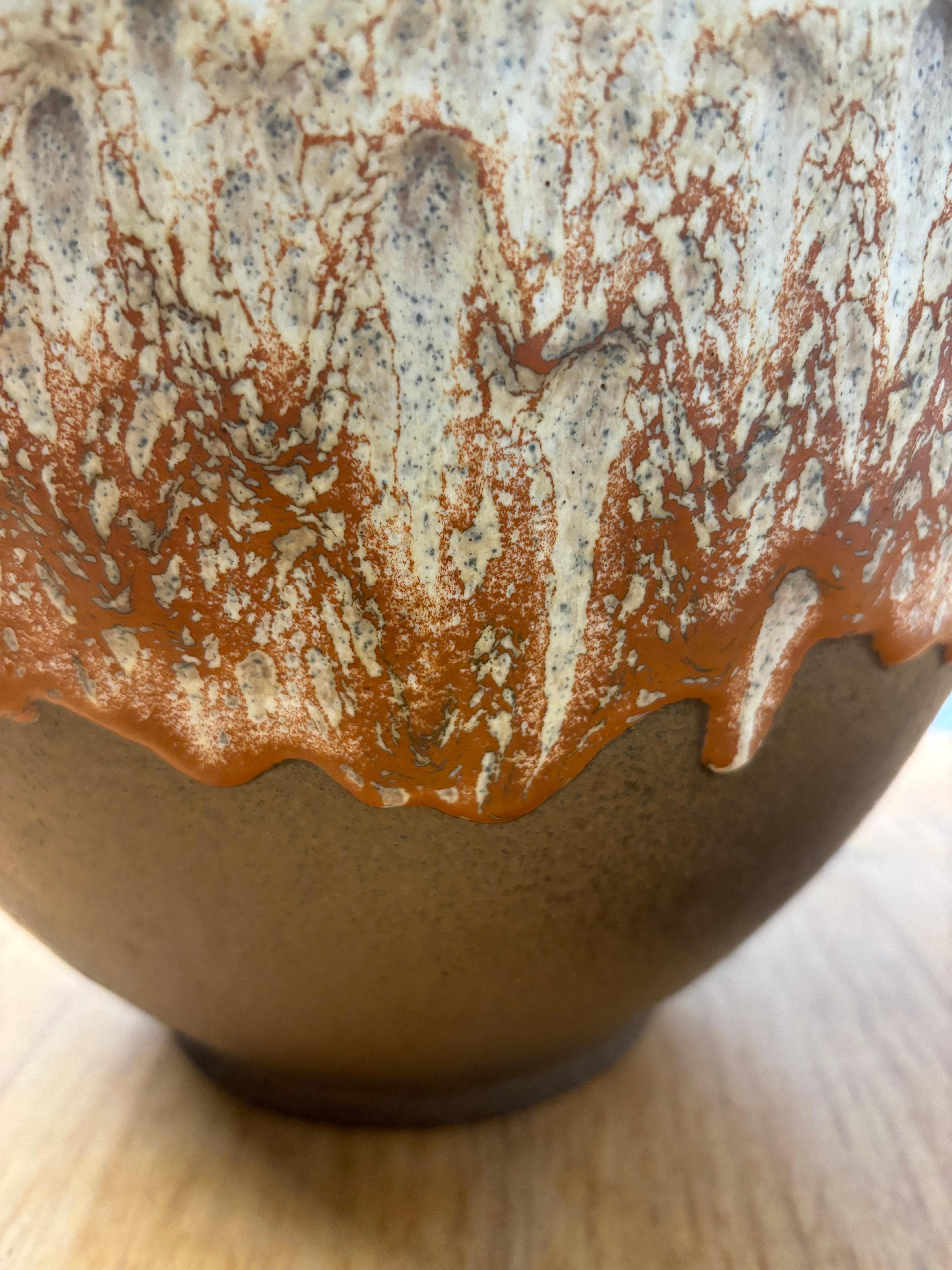 Late 20th Century Massive Lava Flow Ceramic Table Lamp For Sale