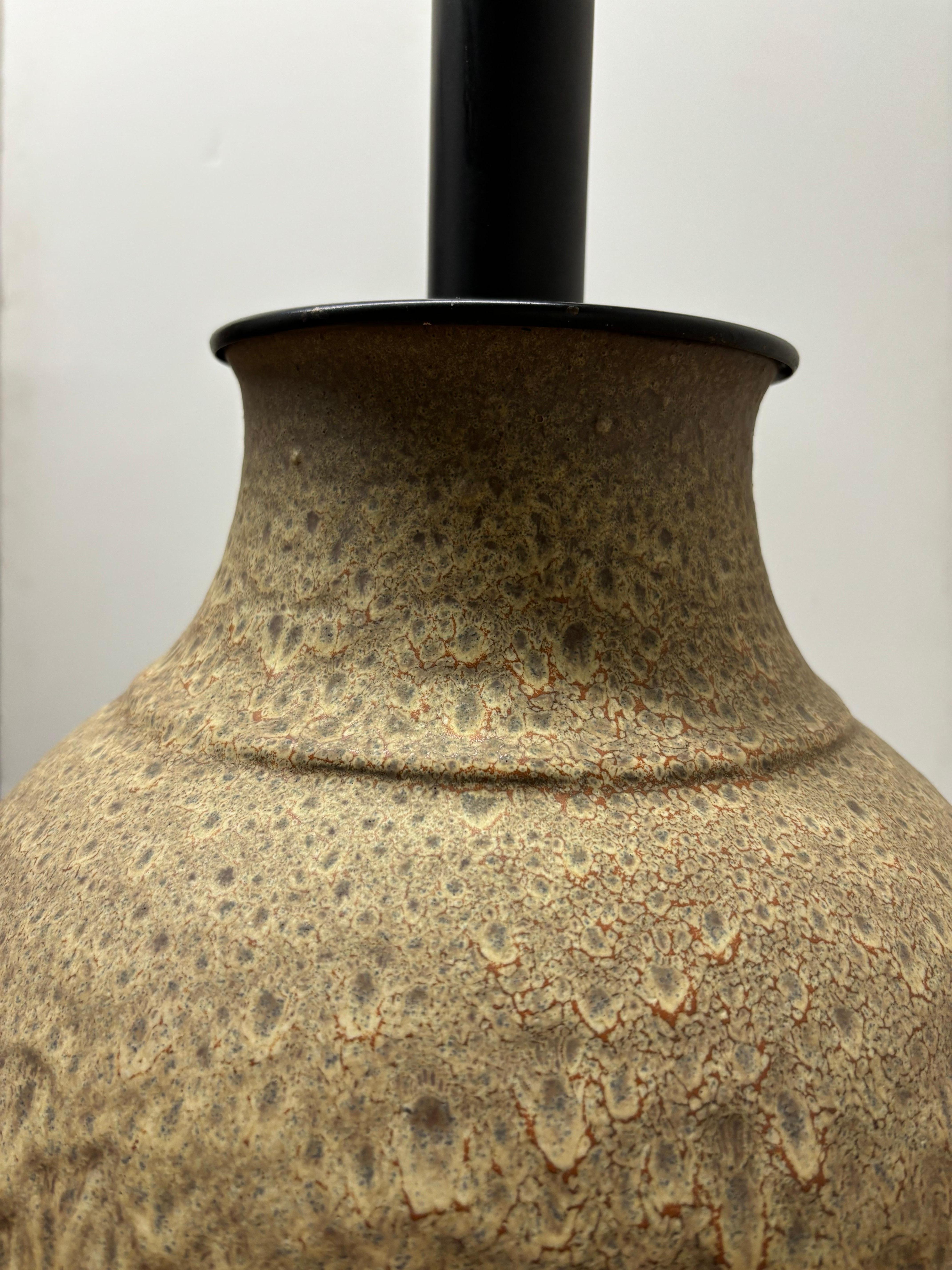 Massive Lava Flow Ceramic Table Lamp For Sale 1