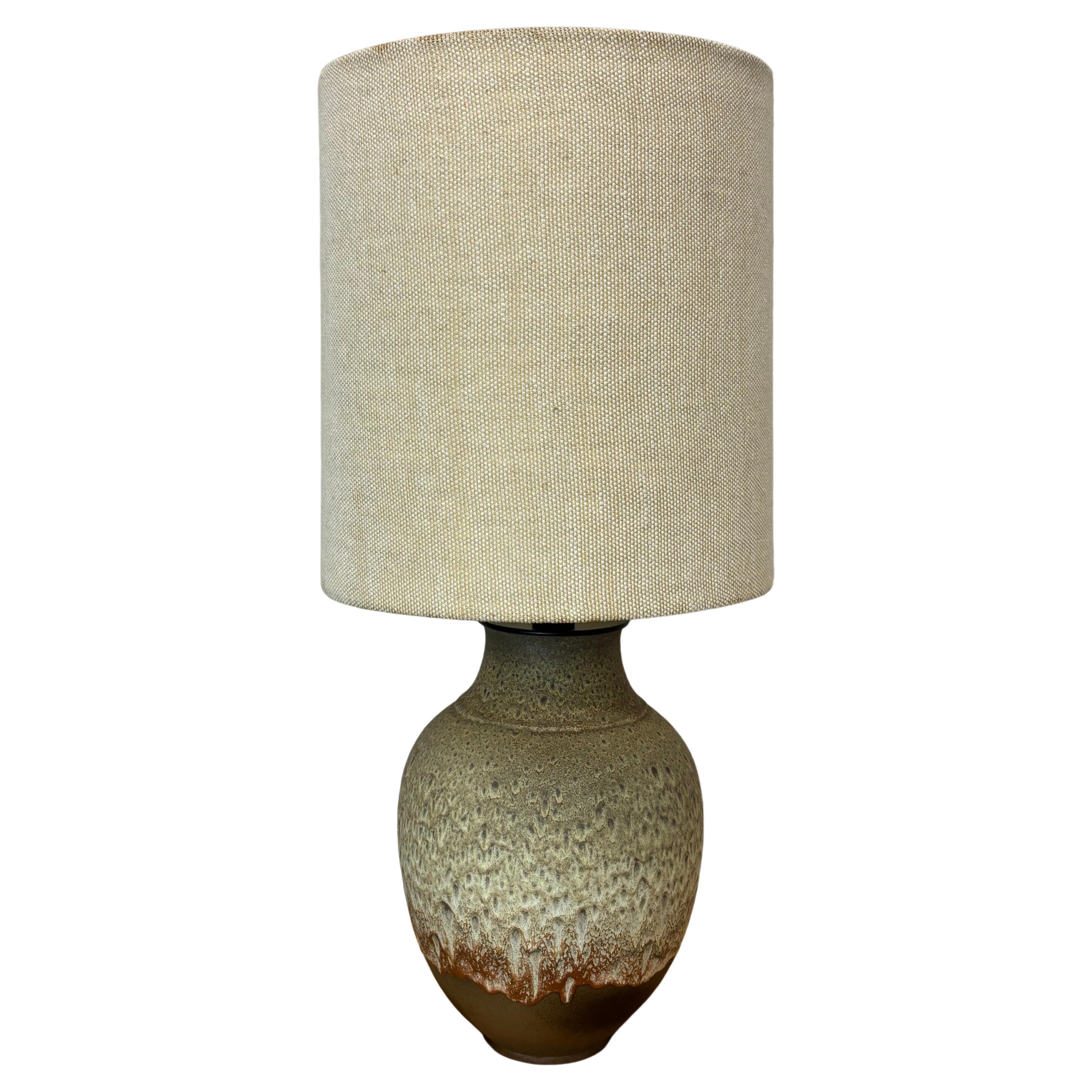 Massive Lava Flow Ceramic Table Lamp For Sale