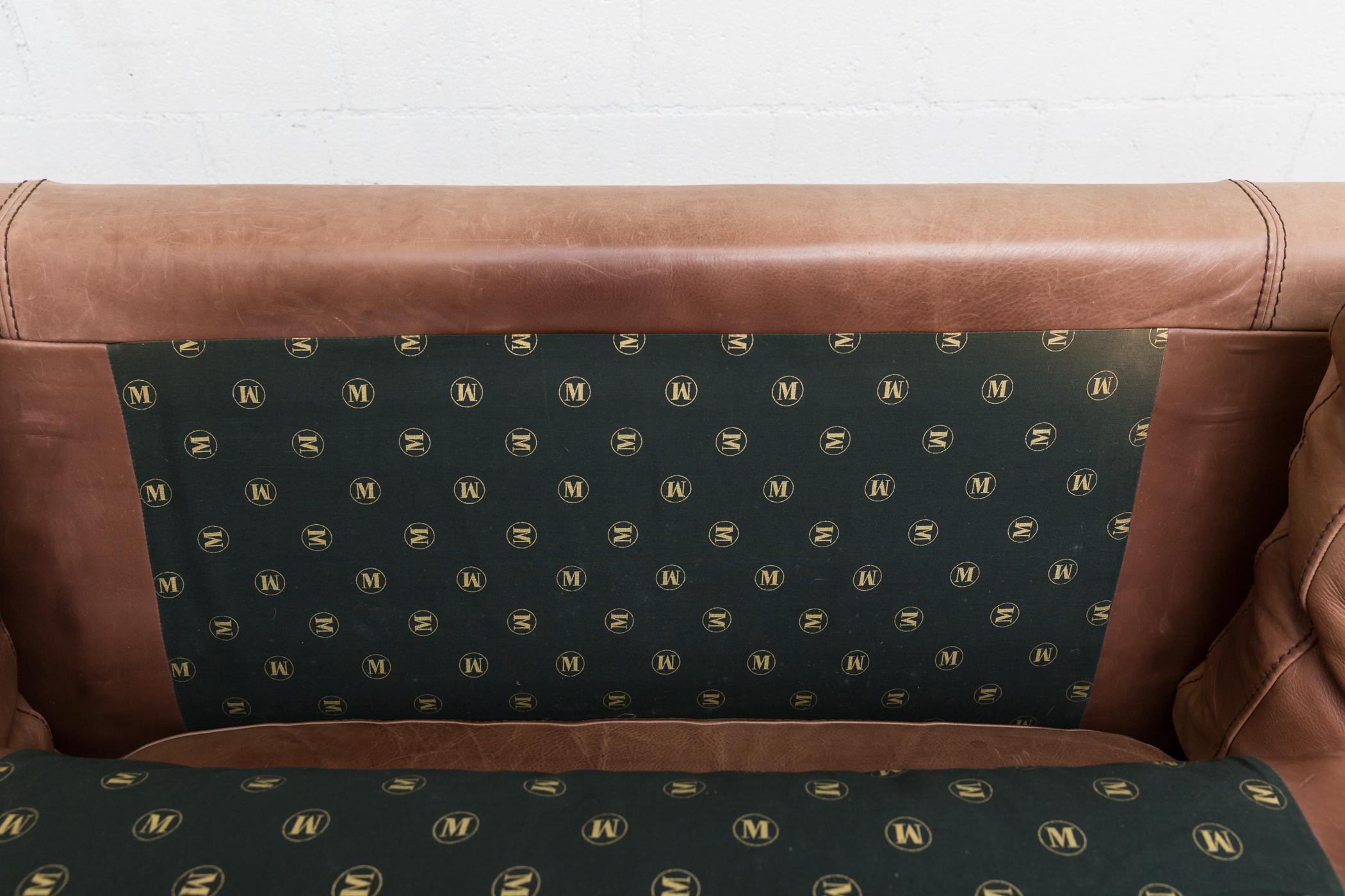 Massive Leather Sofa by Molinari 3