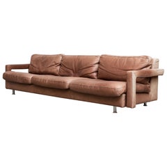 Massive Leather Sofa by Molinari