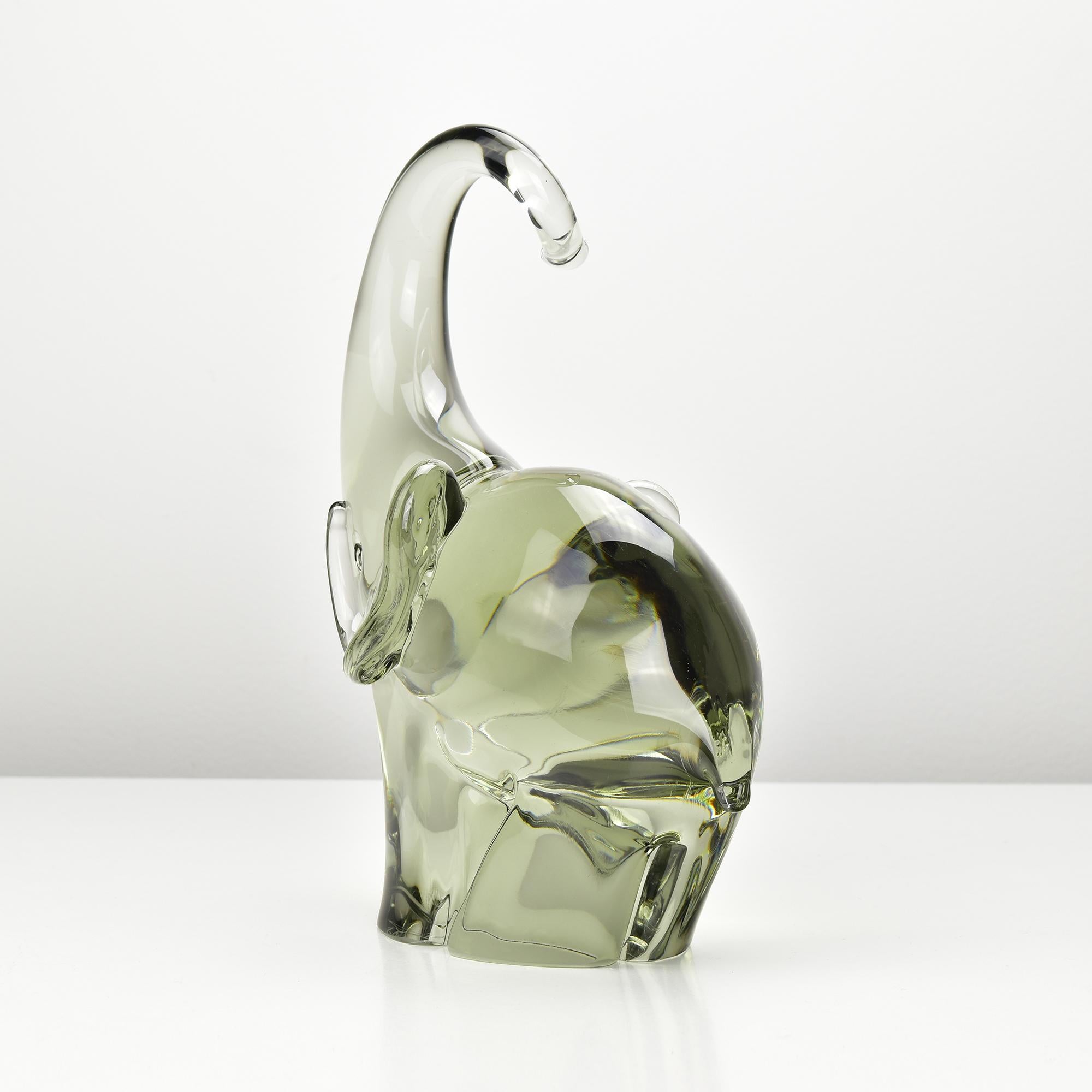 Massive Livio Seguso Smoke Grey Elephant Art Glass Sculpture Murano Gral In Good Condition For Sale In Bad Säckingen, DE