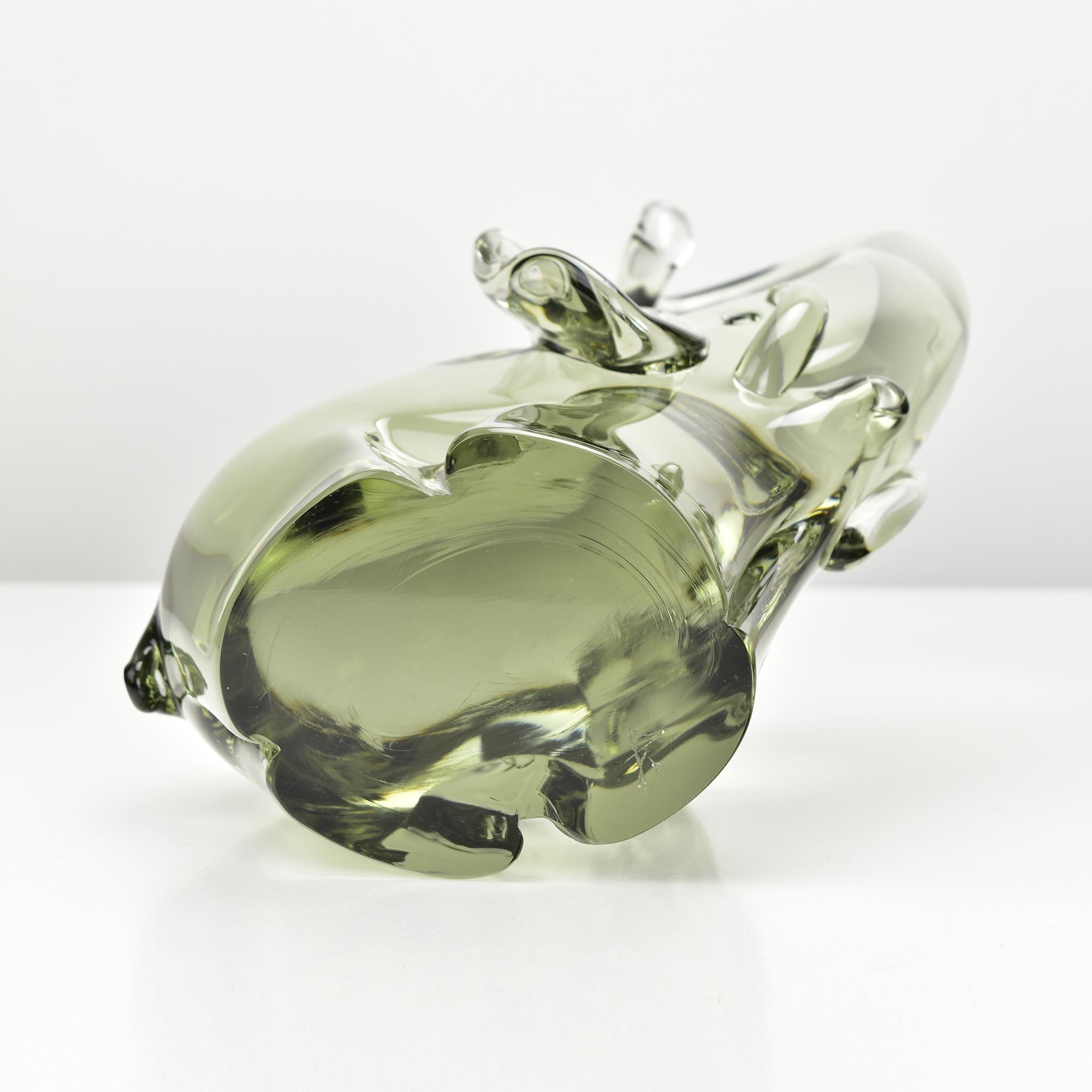 Massive Livio Seguso Smoke Grey Elephant Art Glass Sculpture Murano Gral For Sale 1