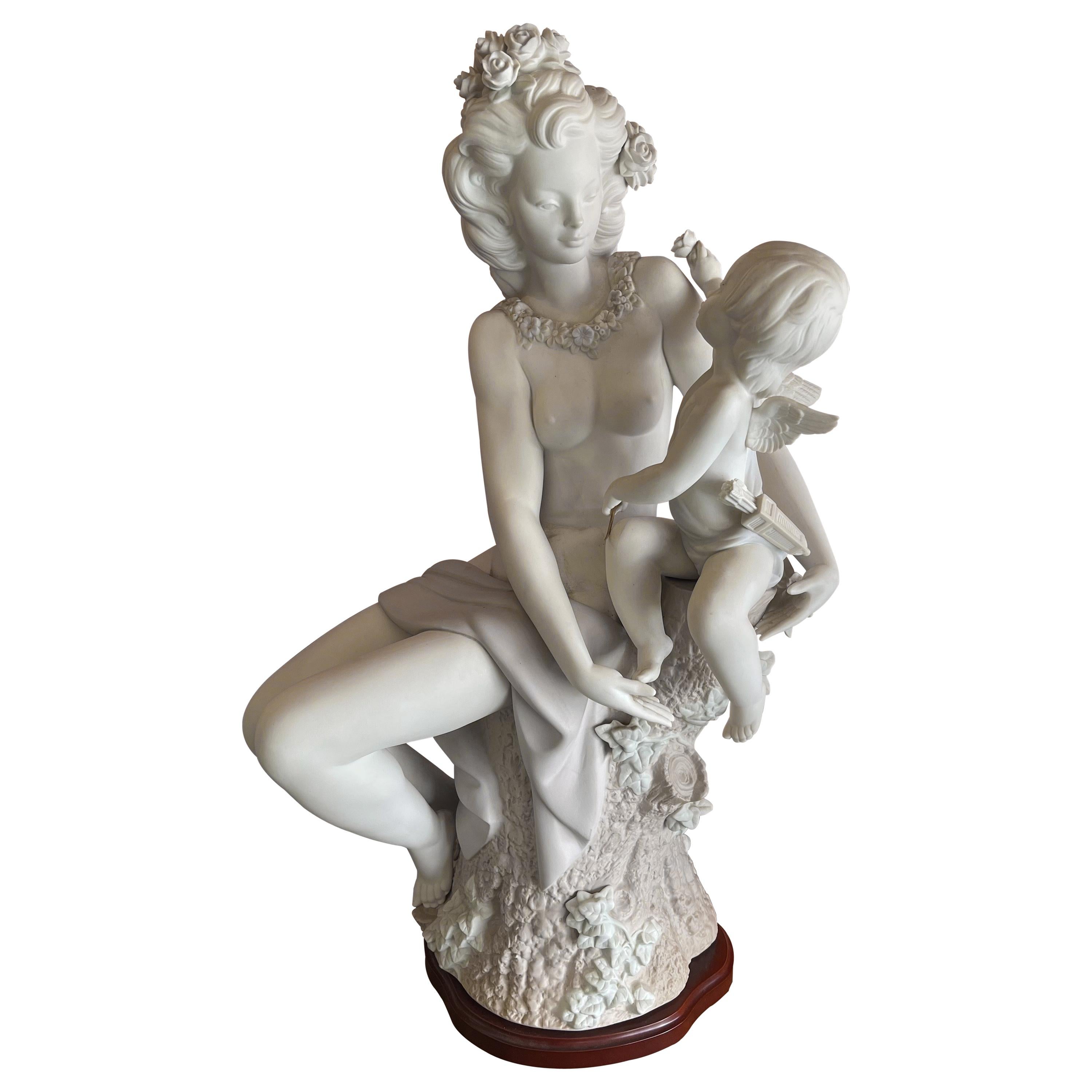 Massive Lladro Figurine "Venus & Cupid" Signed by J. Ruiz and Juan Huerta