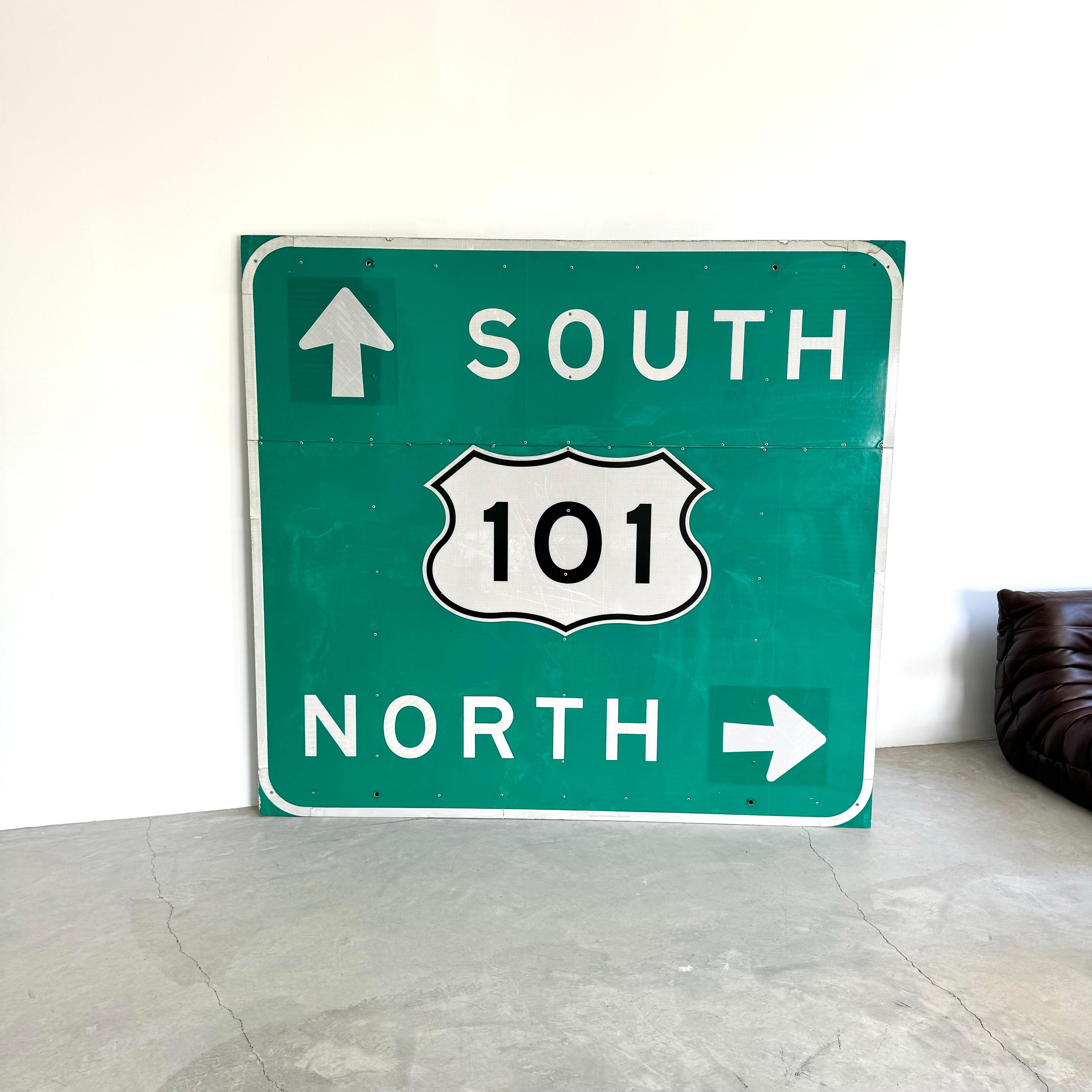 Massive Los Angeles 101 Freeway Sign, 1990s USA 7