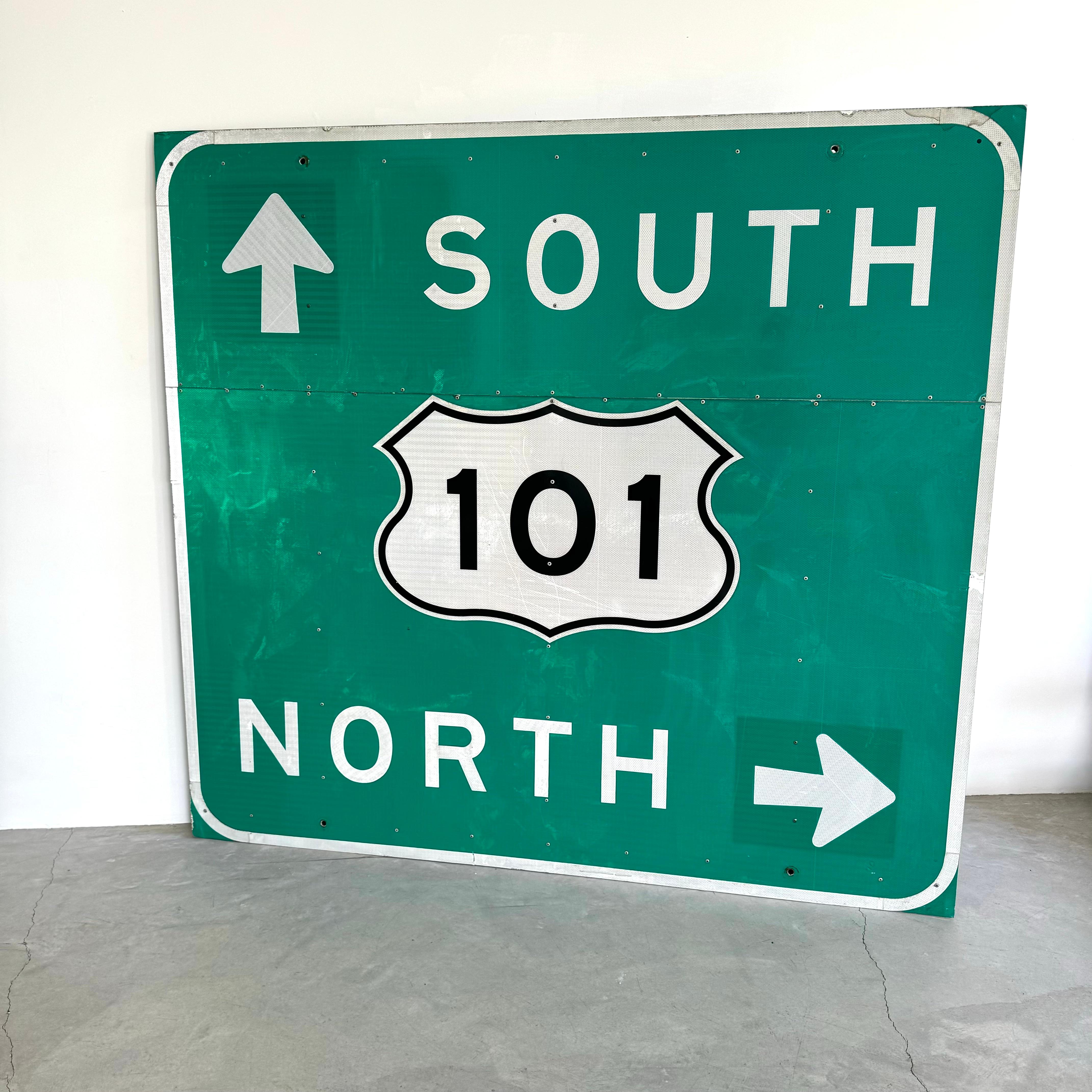 Massive Los Angeles 101 Freeway Sign, 1990s USA 8