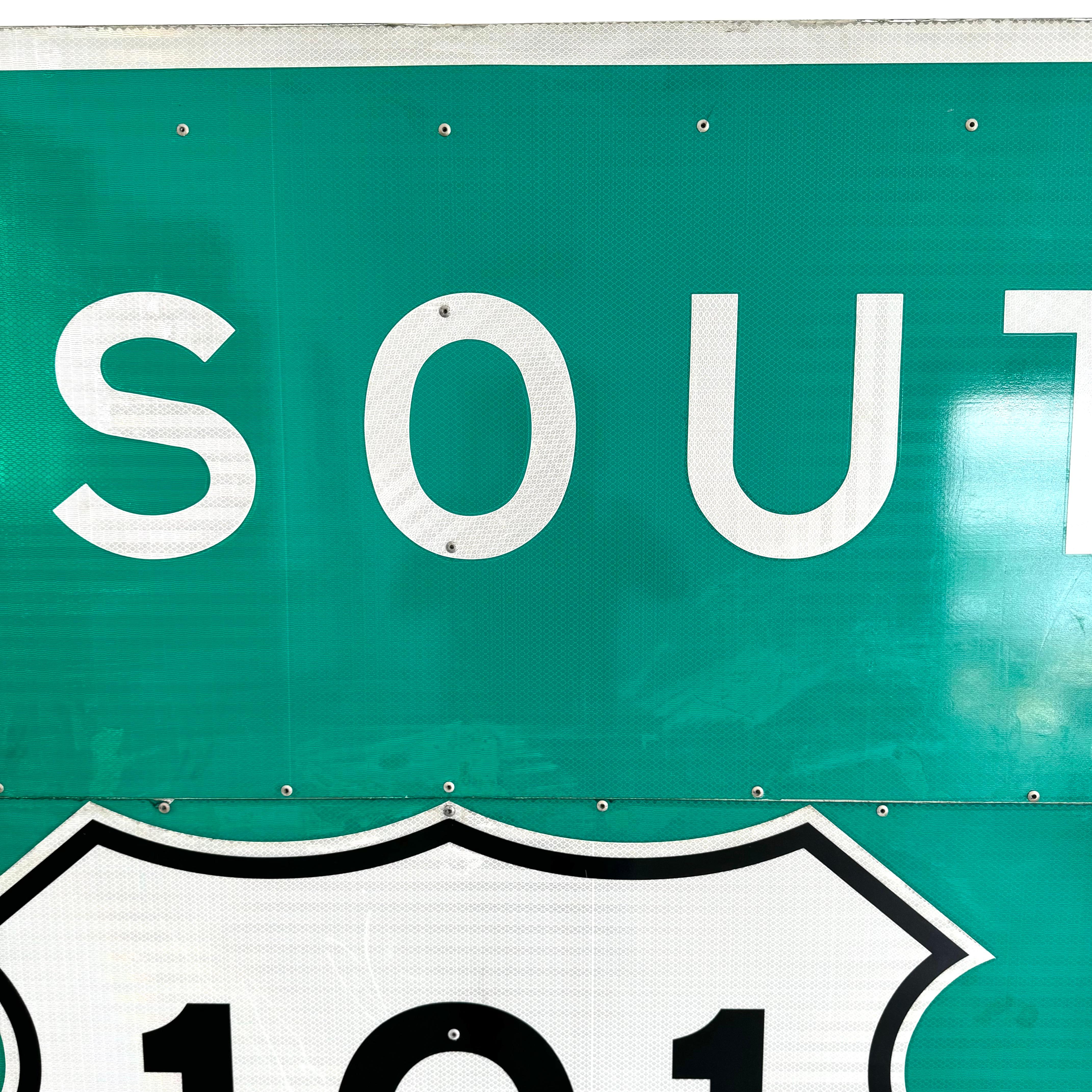 Aluminum Massive Los Angeles 101 Freeway Sign, 1990s USA