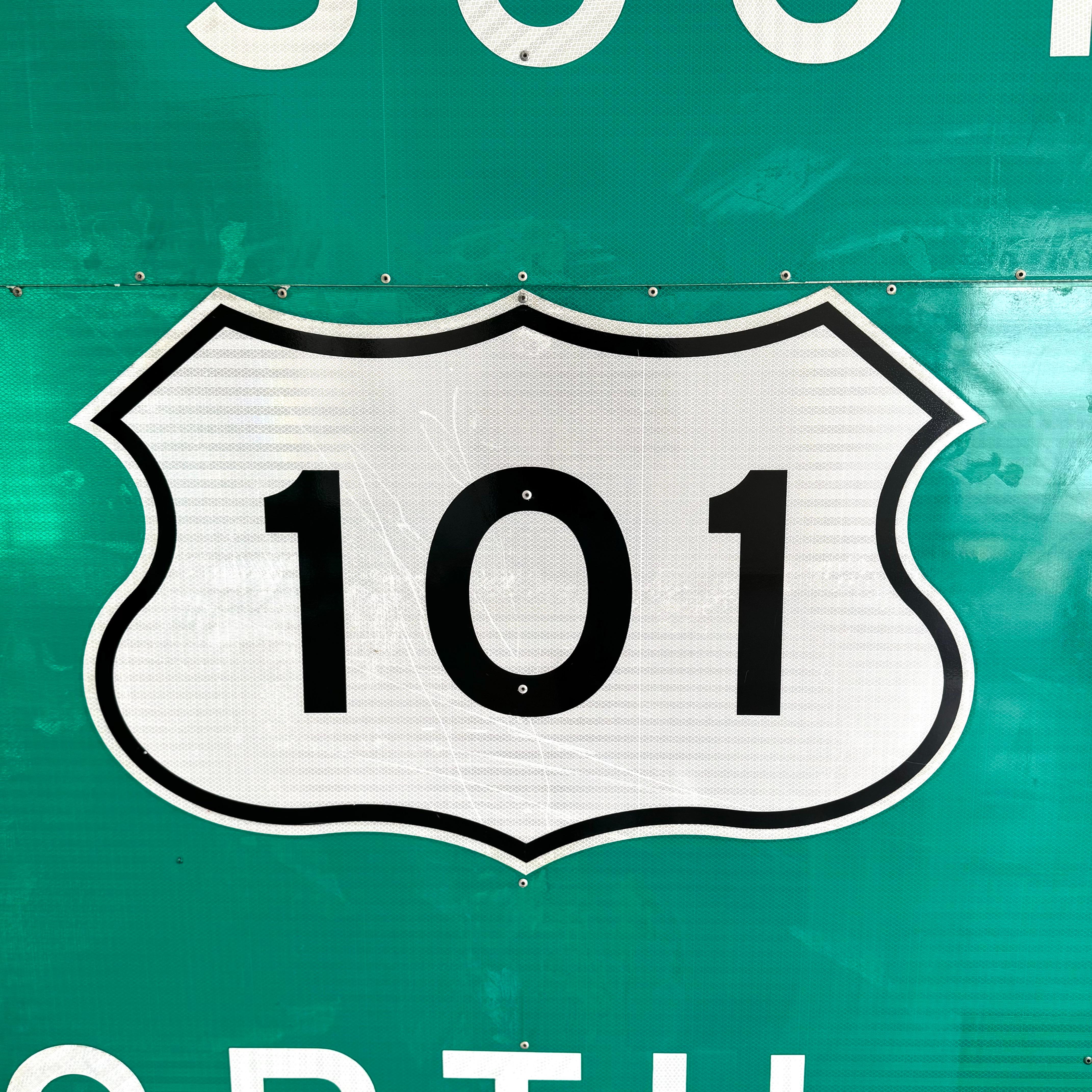 Massive Los Angeles 101 Freeway Sign, 1990s USA 3