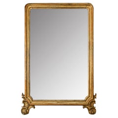 Miroir massif Louis Philippe doré